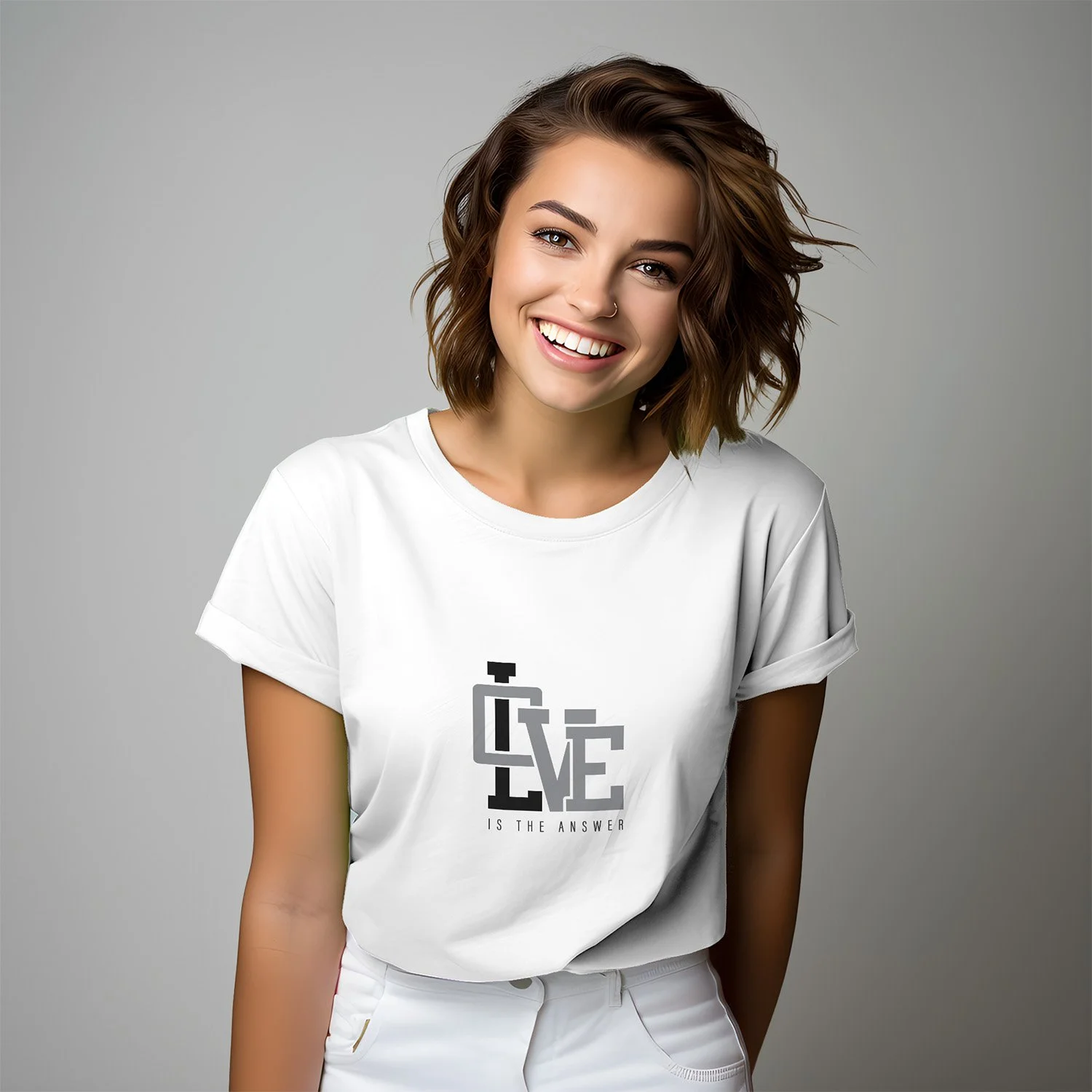 Tshirt - Love is the Answer -White .jpg