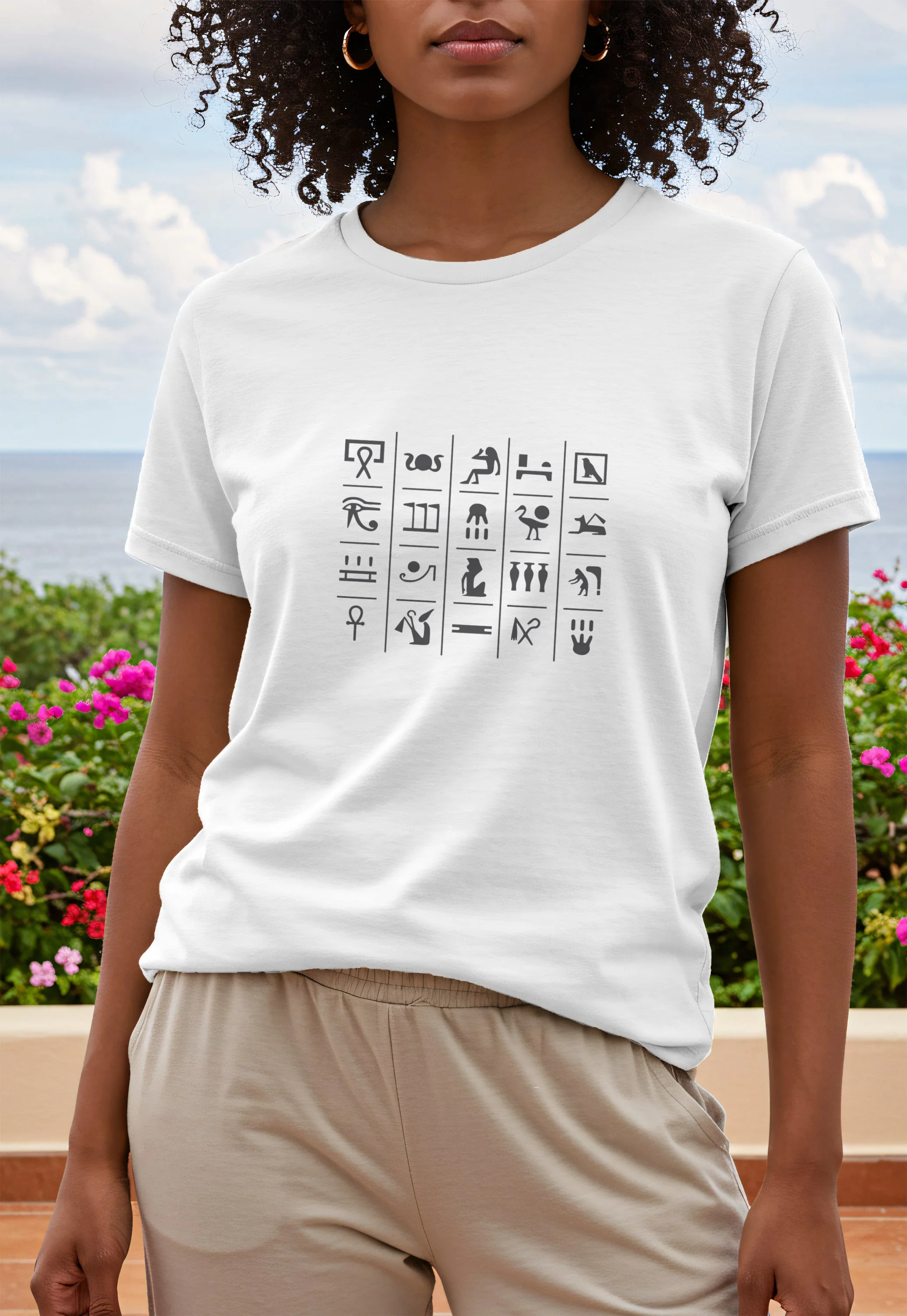 Women's Tshirt - Hieroglyphics - White.jpeg