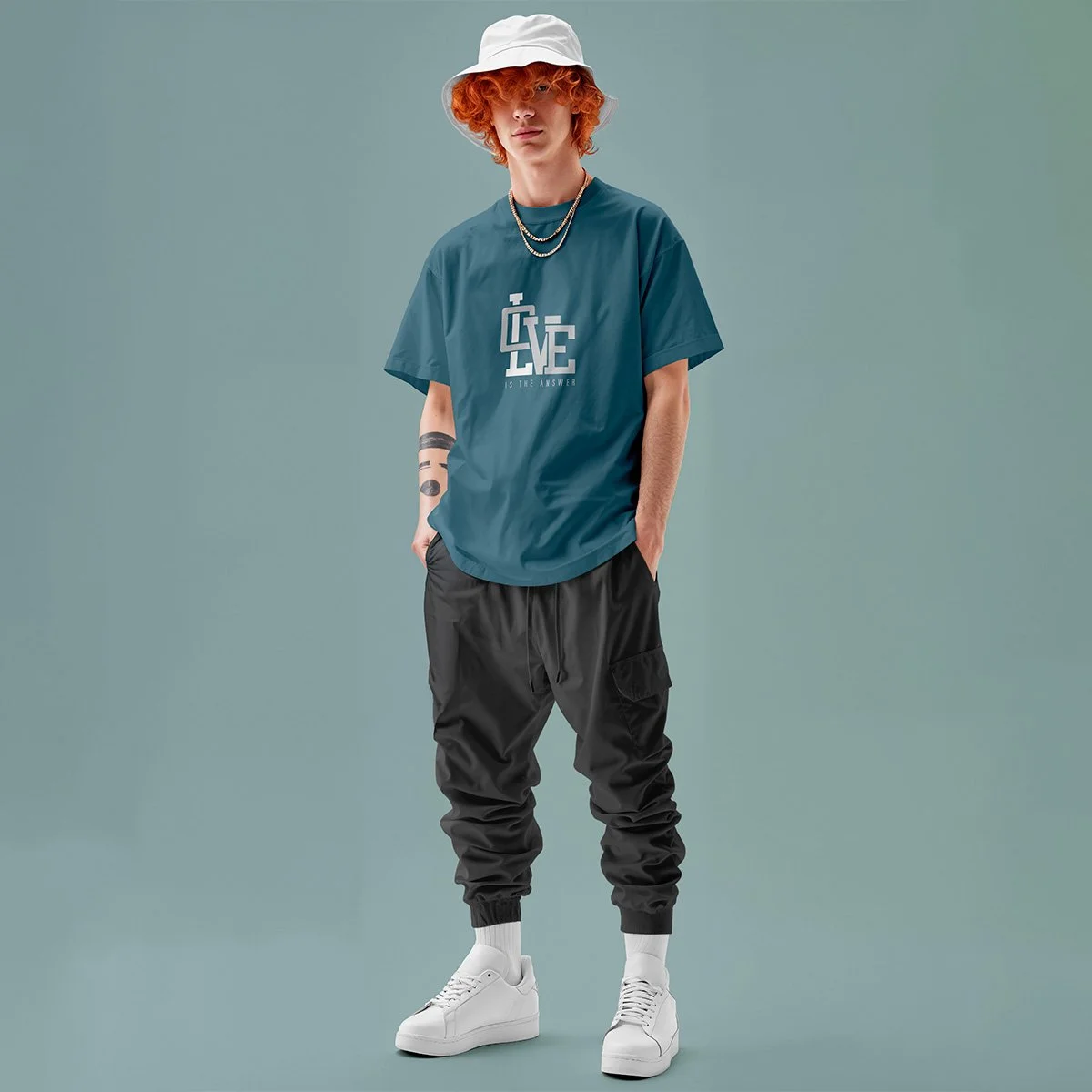 Tshirt-Love is the Answer - Blue Jean.jpg