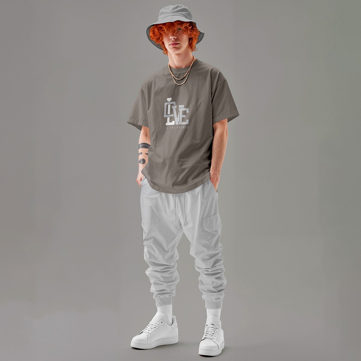 Tshirt-Love is the Answer - Shiitake.jpg