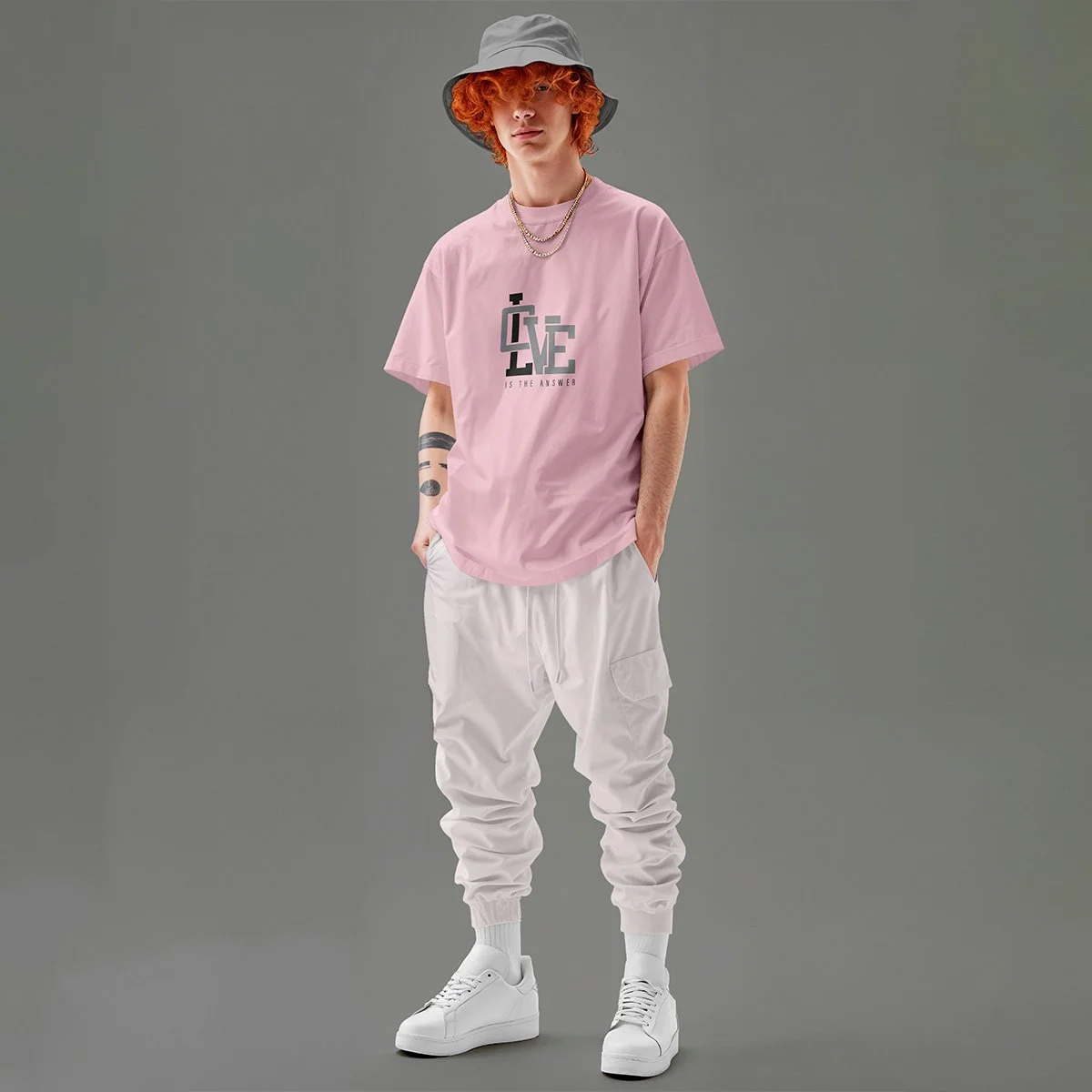 Tshirt-Love is the Answer - Light Pink.jpg