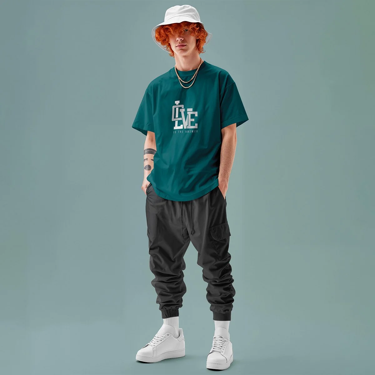 Tshirt-Love is the Answer - Teal.jpg