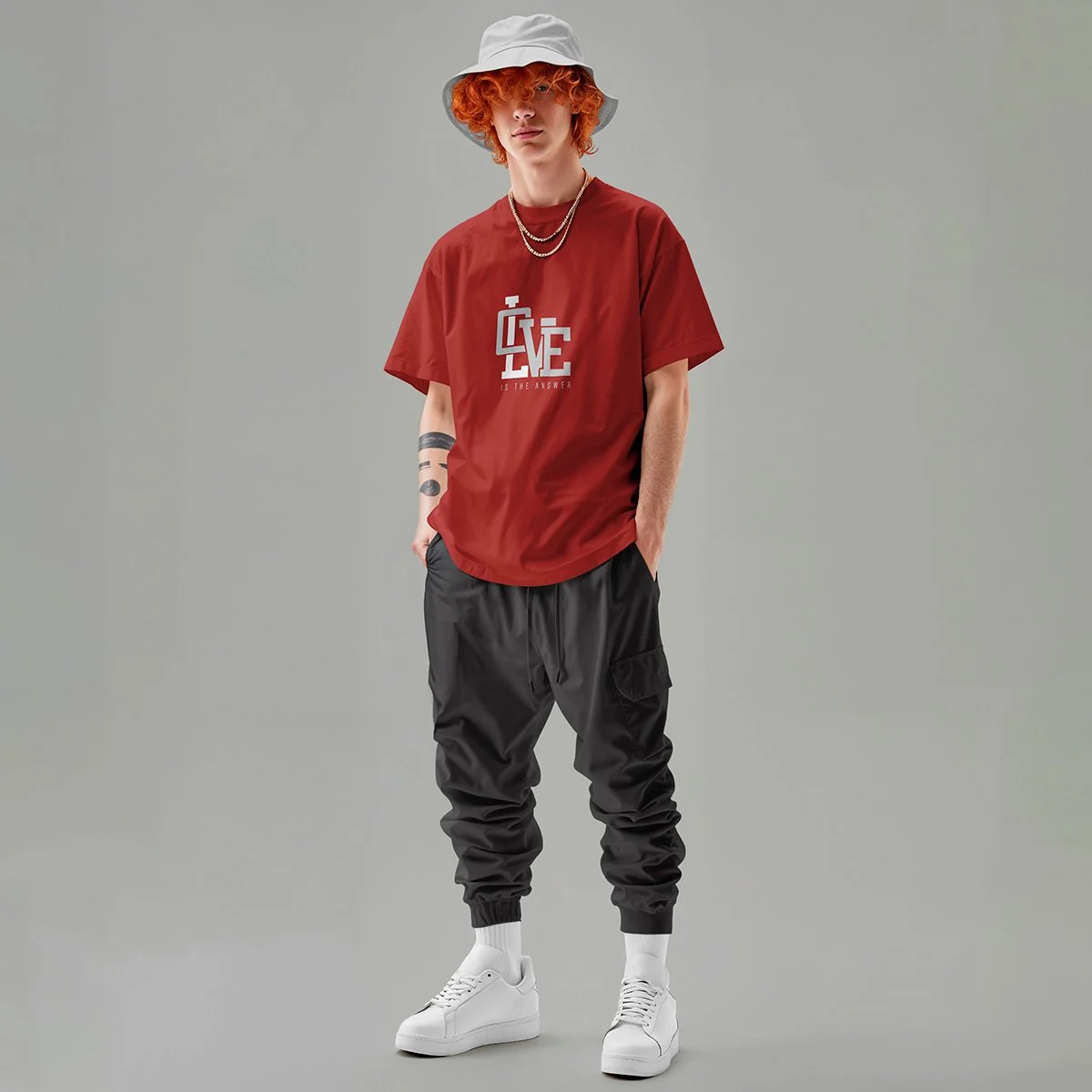 Tshirt-Love is the Answer - Cardinal.jpg