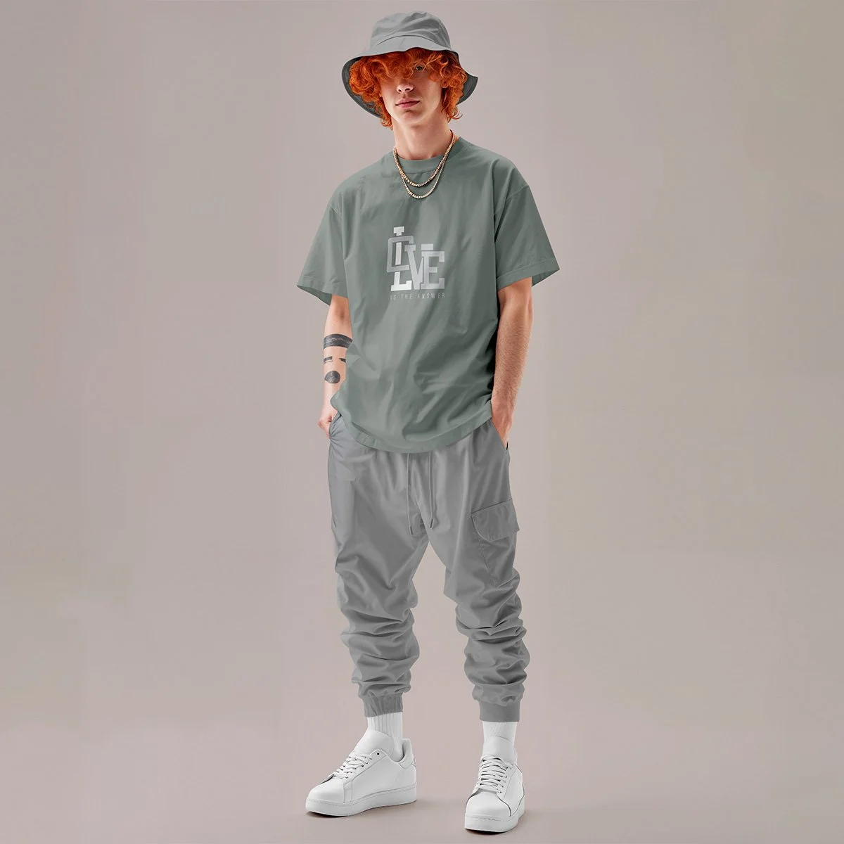 Tshirt-Love is the Answer - Warm Gray.jpg