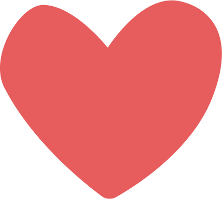 A red heart shape on a black background.