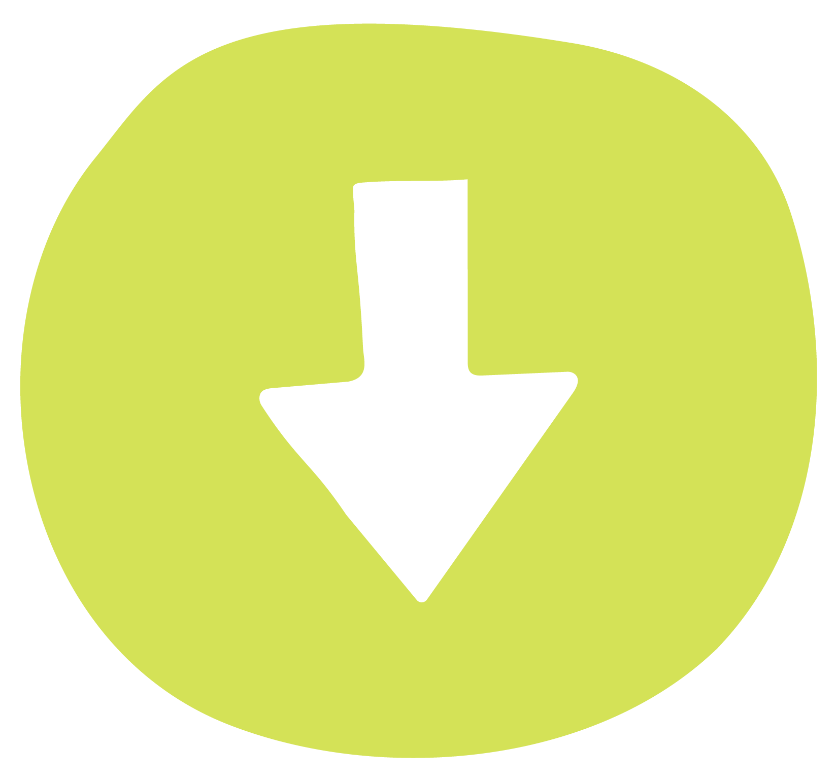 Yellow-green circular button with a white downward arrow in the center.