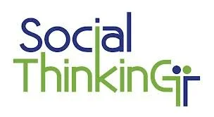 Social Thinking logo with stylized text in blue and green.