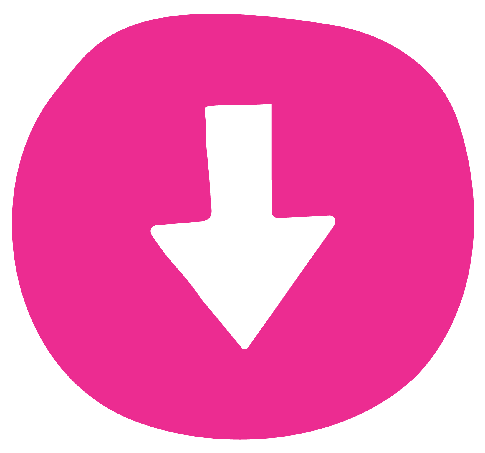Pink circle with white downward arrow in the center.