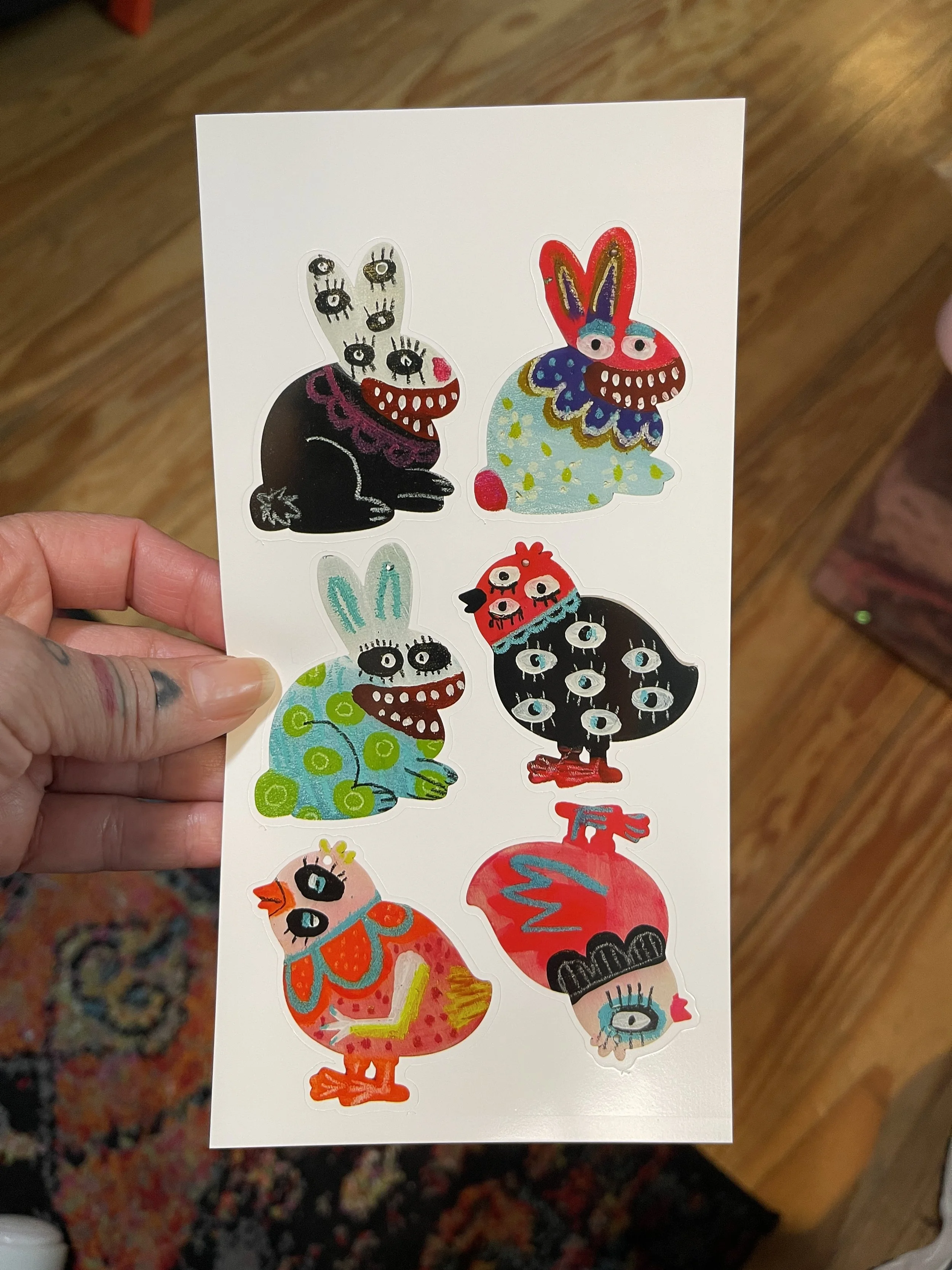 Bunnies and Chicks sticker pack 1