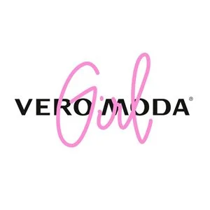 Vero Moda logo with a pink cursive 'Girl' overlayed.