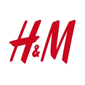 H&M logo in red on a white background.