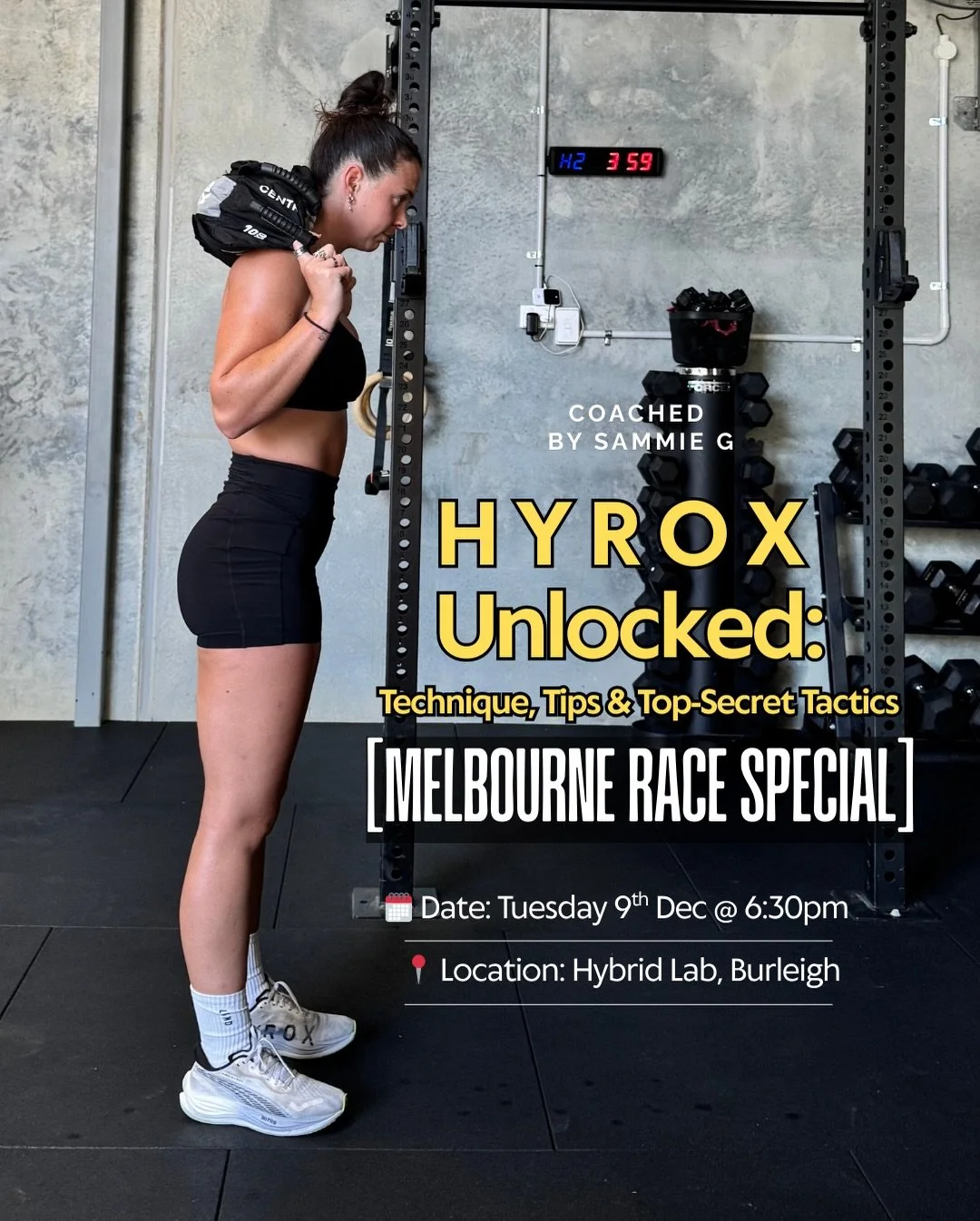 MELBOURNE HYROX WORKSHOP 🔥
TUESDAY 9TH DECEMBER | 6:30PM | HYBRID LAB BURLEIGH

If you&rsquo;re racing Melbourne next weekend&hellip; this one&rsquo;s for you 👀

Next Tuesday we&rsquo;re breaking down EVERYTHING you need to know before you step ont