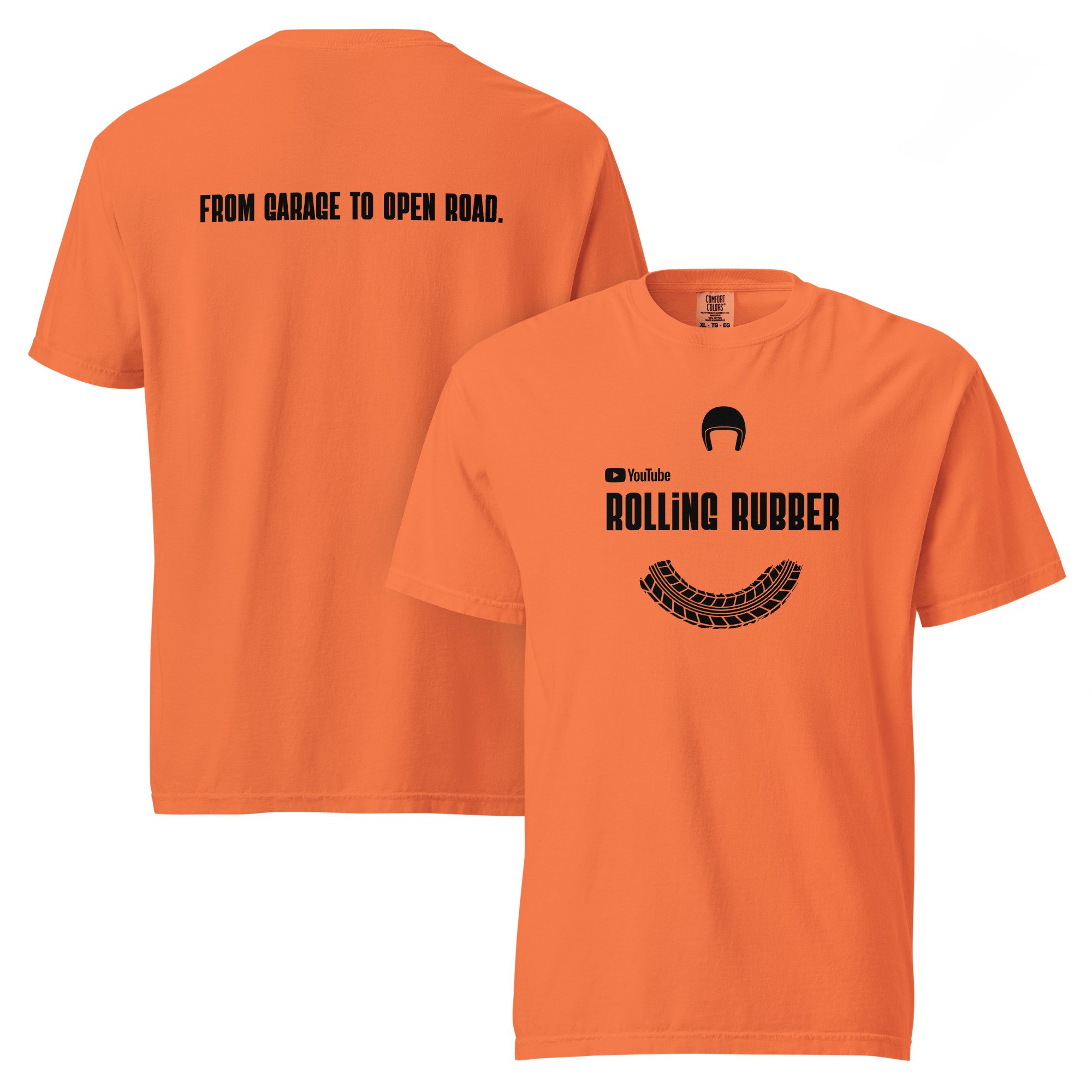 Blacktop Heavyweight Tee - Rolling Orange or Holy White.
