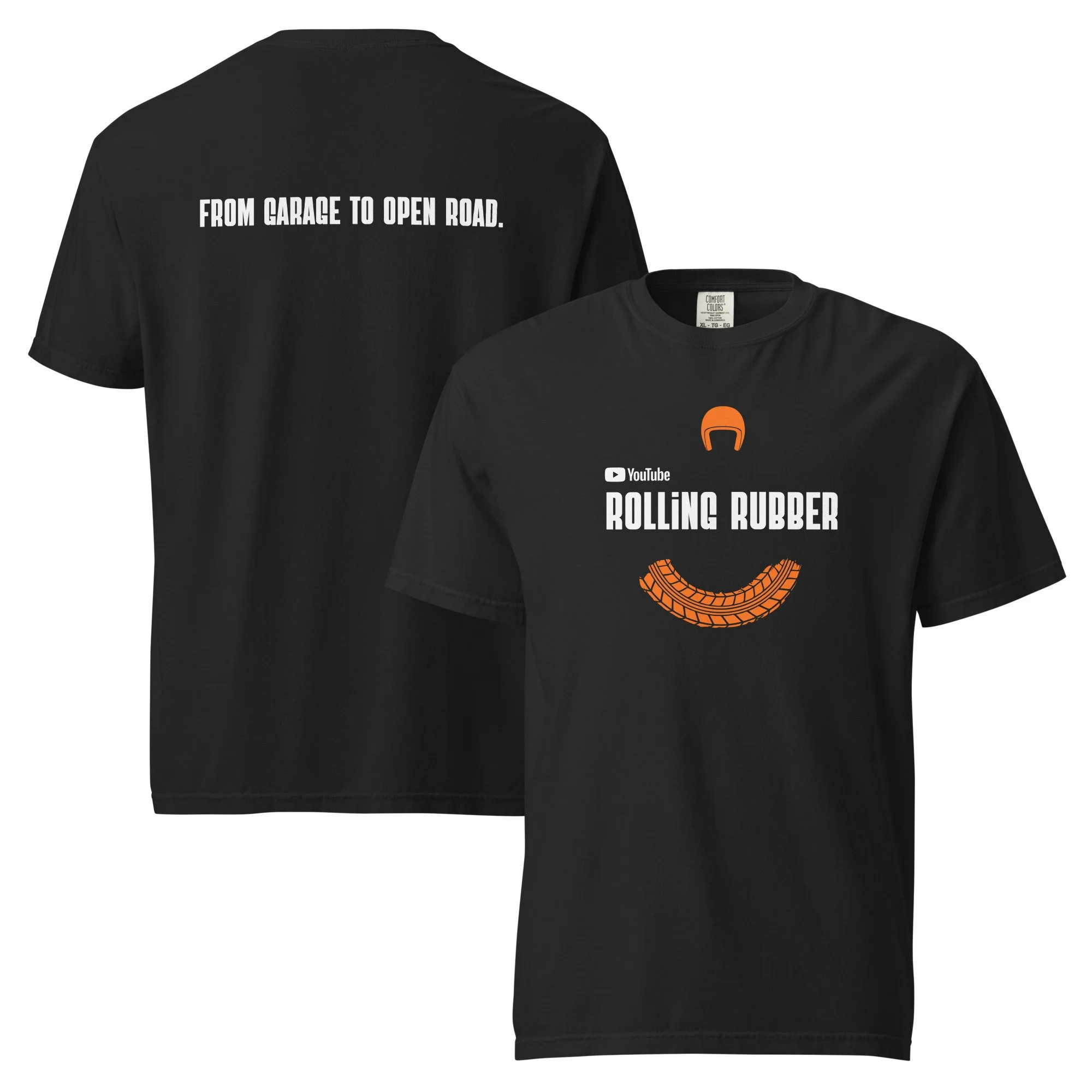 Blacktop Heavyweight Tee - Pure Steel or Stealth Black.