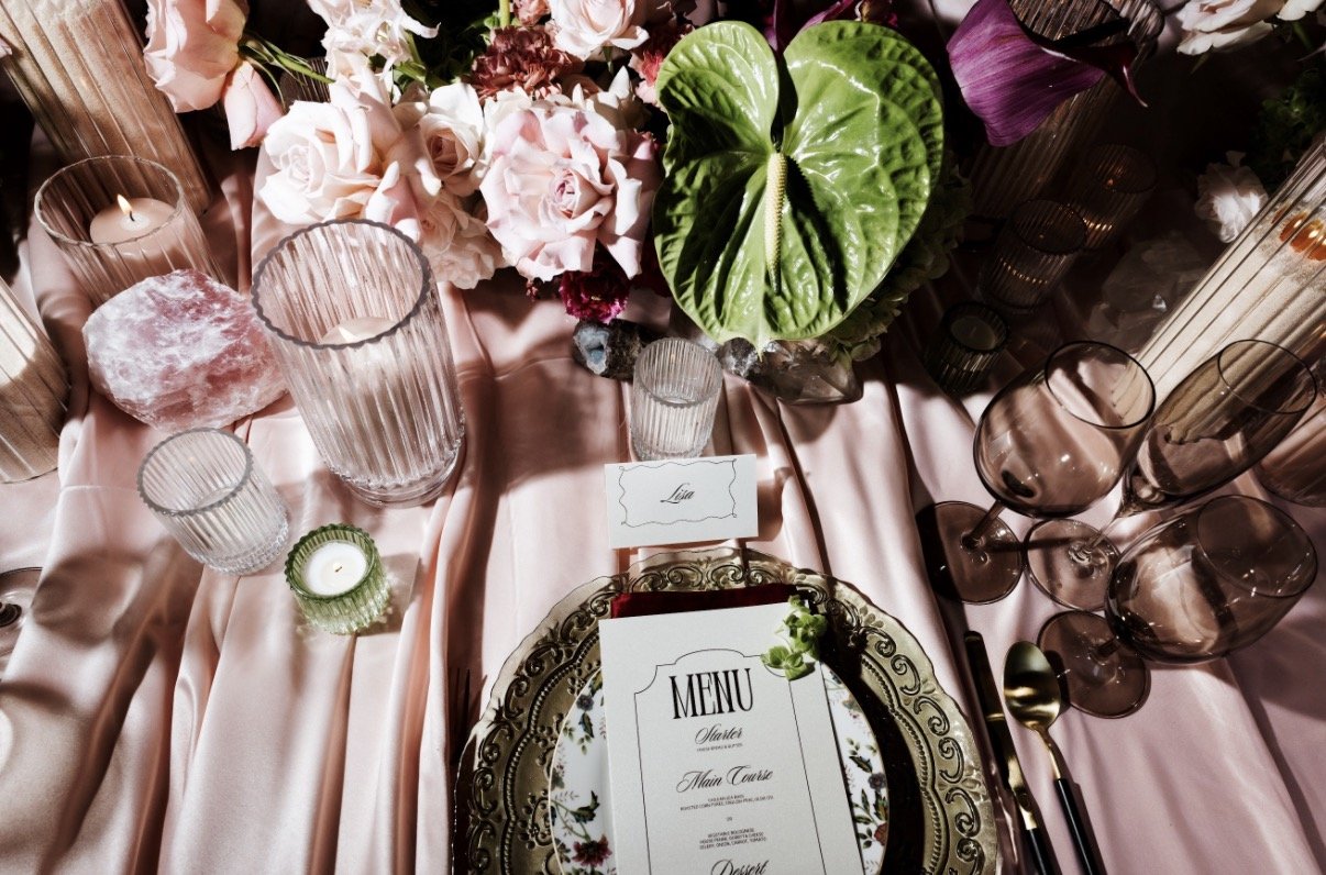 TUSCANY FORMAL PLACE SETTING- LITTLE COTTONWOOD CANYON UTAH WEDDING PLANNER
