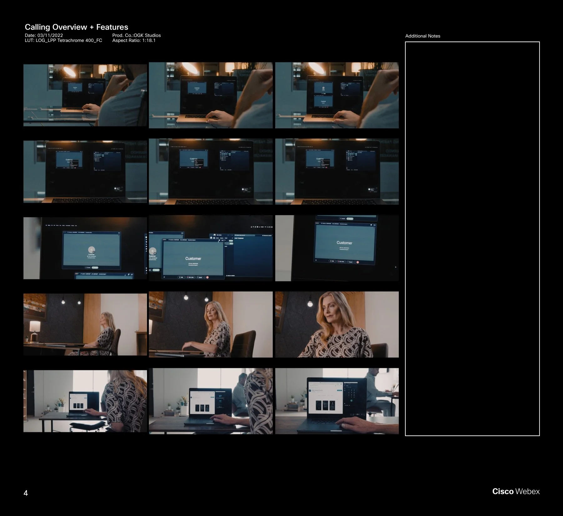 Commercial portrait series by ST Davis for Cisco — man on a phone call captured in multiple lighting setups with close-up detail work
