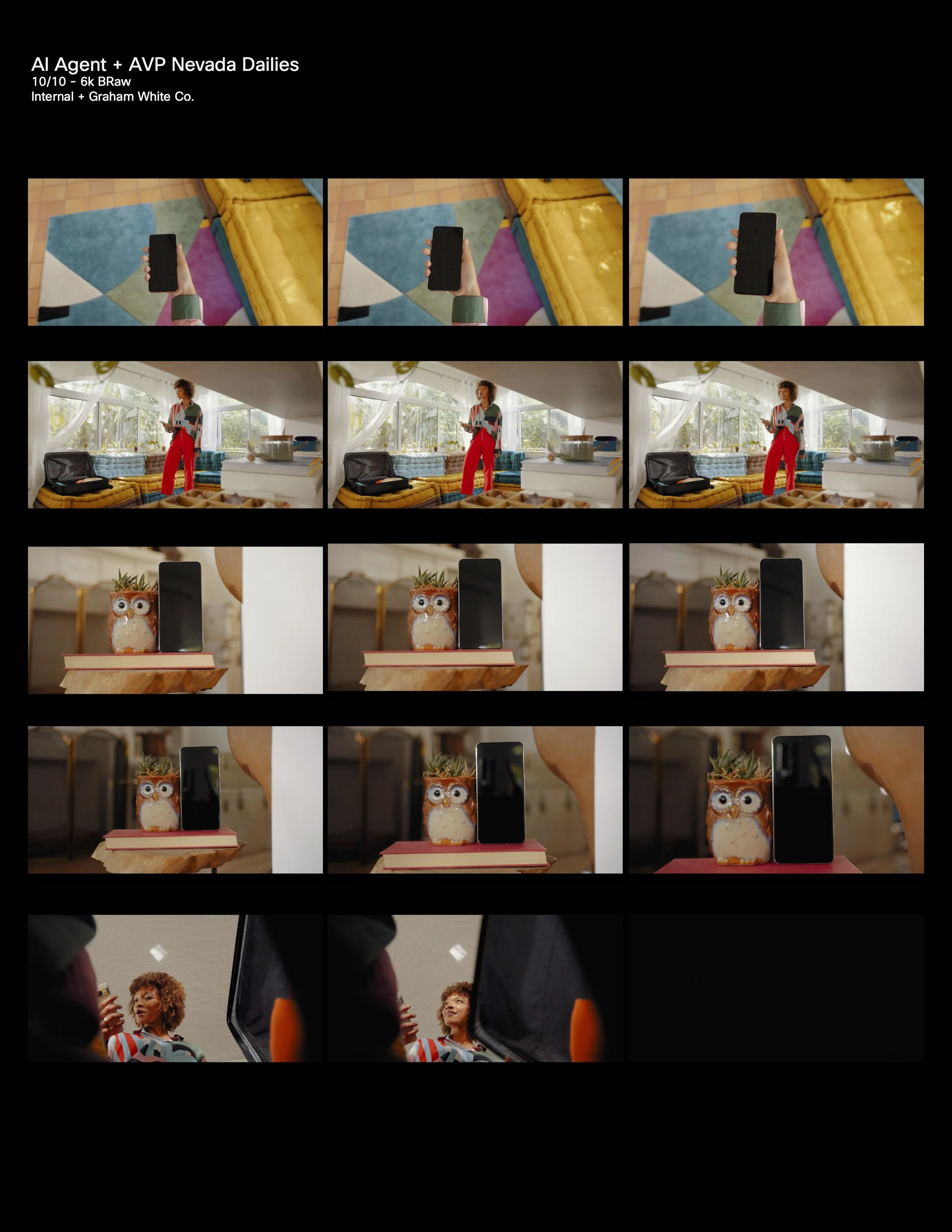 Commercial portrait series by ST Davis for Cisco — woman photographed across multiple setups in a styled interior with warm natural light and clean compositions`