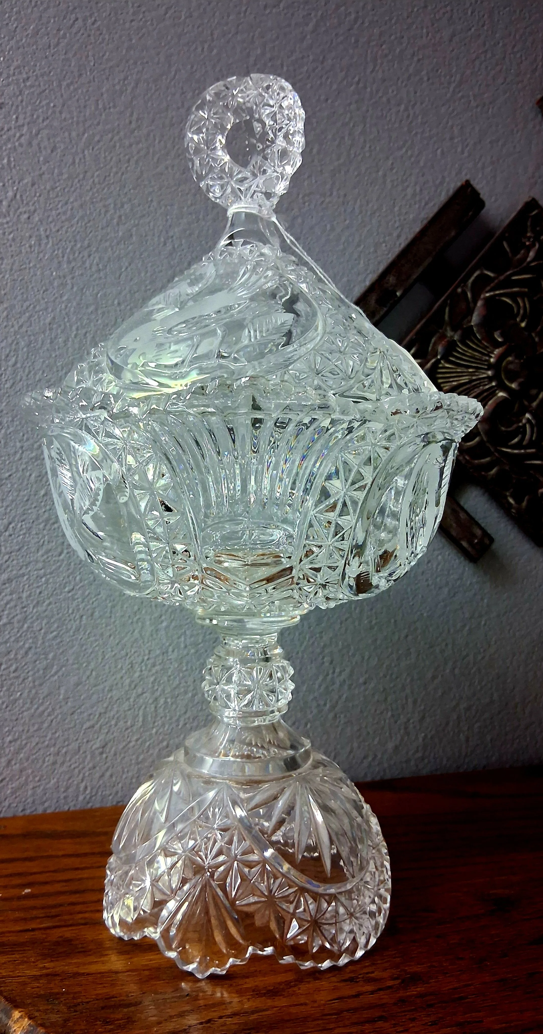 Vintage Hofbauer German Crystal Compote