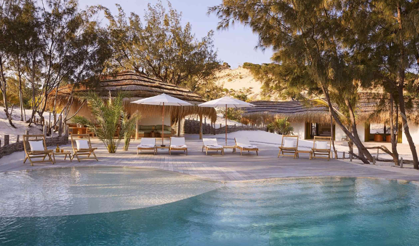 outdoor pool at kisawa sanctuary in Mozambique