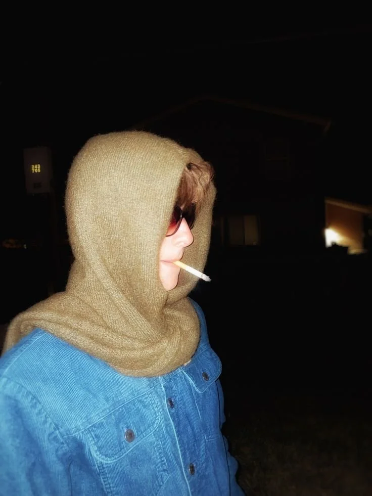 Knitted Hood with Scarf