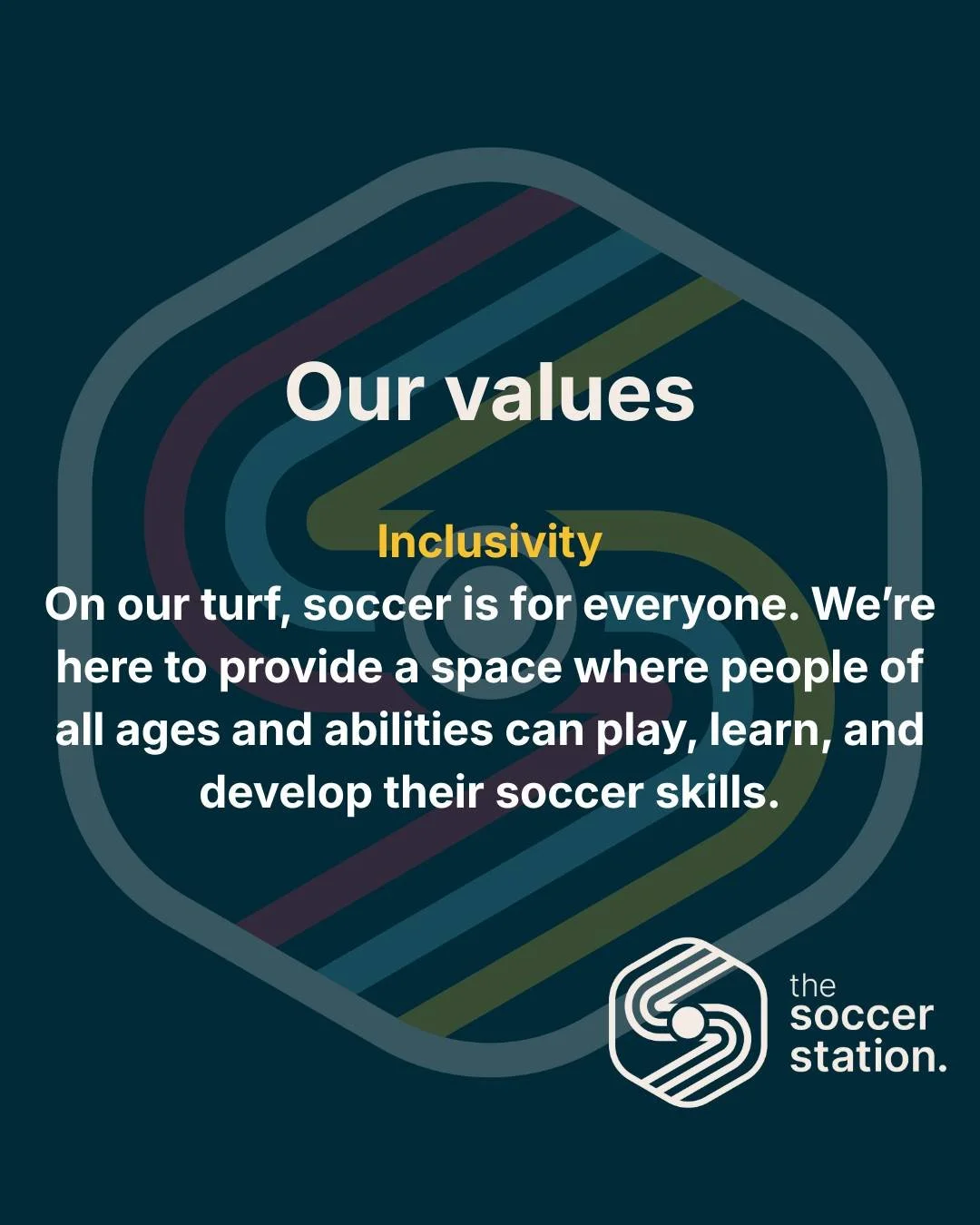 Welcome to Guelph&rsquo;s premier indoor soccer facility &mdash; a community-driven space where every player belongs.

What we believe
⚽ Inclusivity - On our turf, soccer is for everyone.
⚽Teamwork - Teamwork makes the dream work - on and off the fie