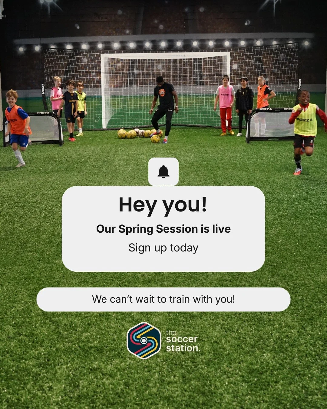 BIG NEWS! 
Spring at the Soccer Station is now Live!
6 week session to get ready for the outdoor season.
Flexible packages to work with your schedule.

 ⚽Intro to soccer
 ⚽Development and Advanced training
 ⚽Speed, Agility, &amp; Power Training for A