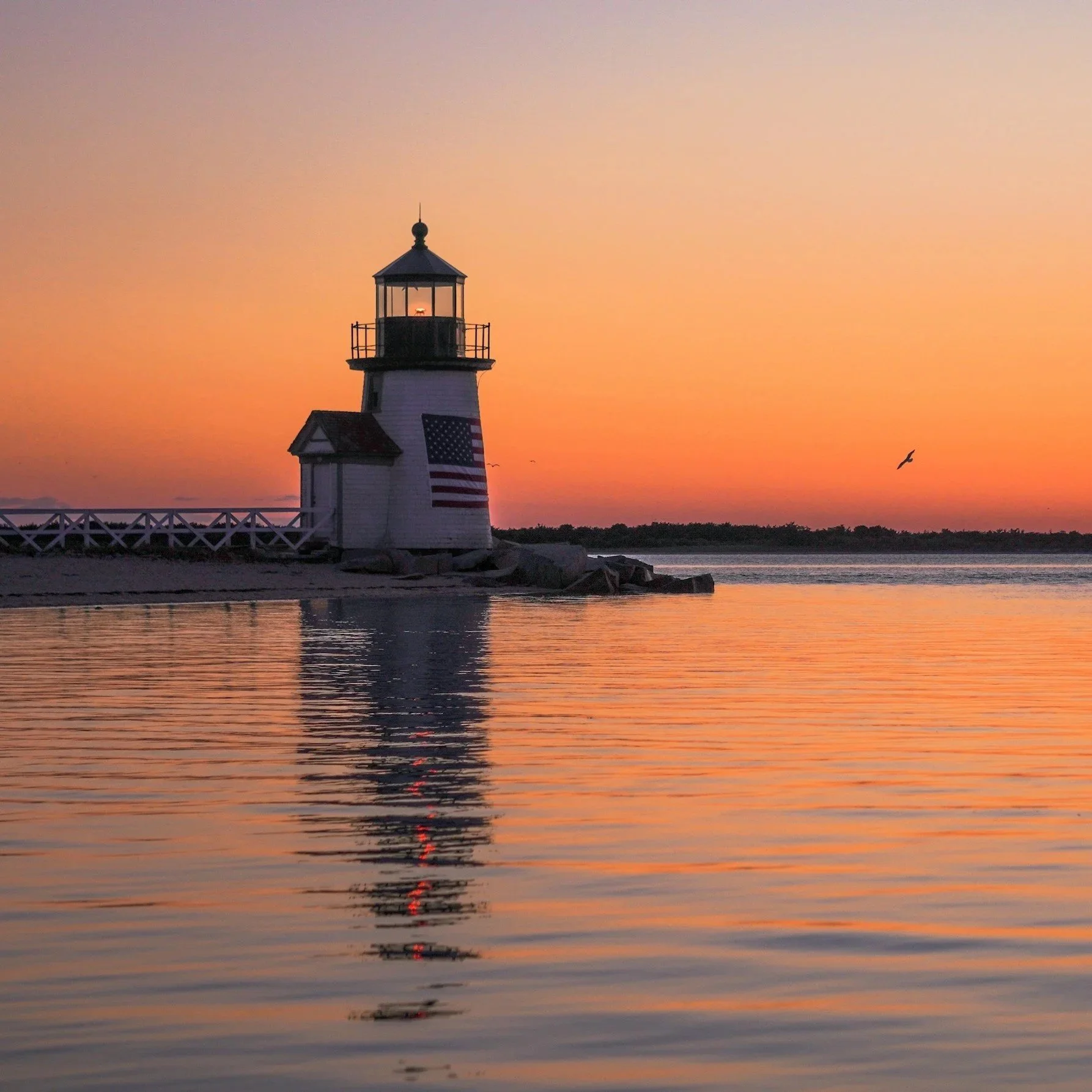 Nantucket Lighthouse Brant Point at Sunrise