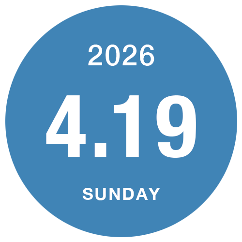 Date icon April 19th 2026