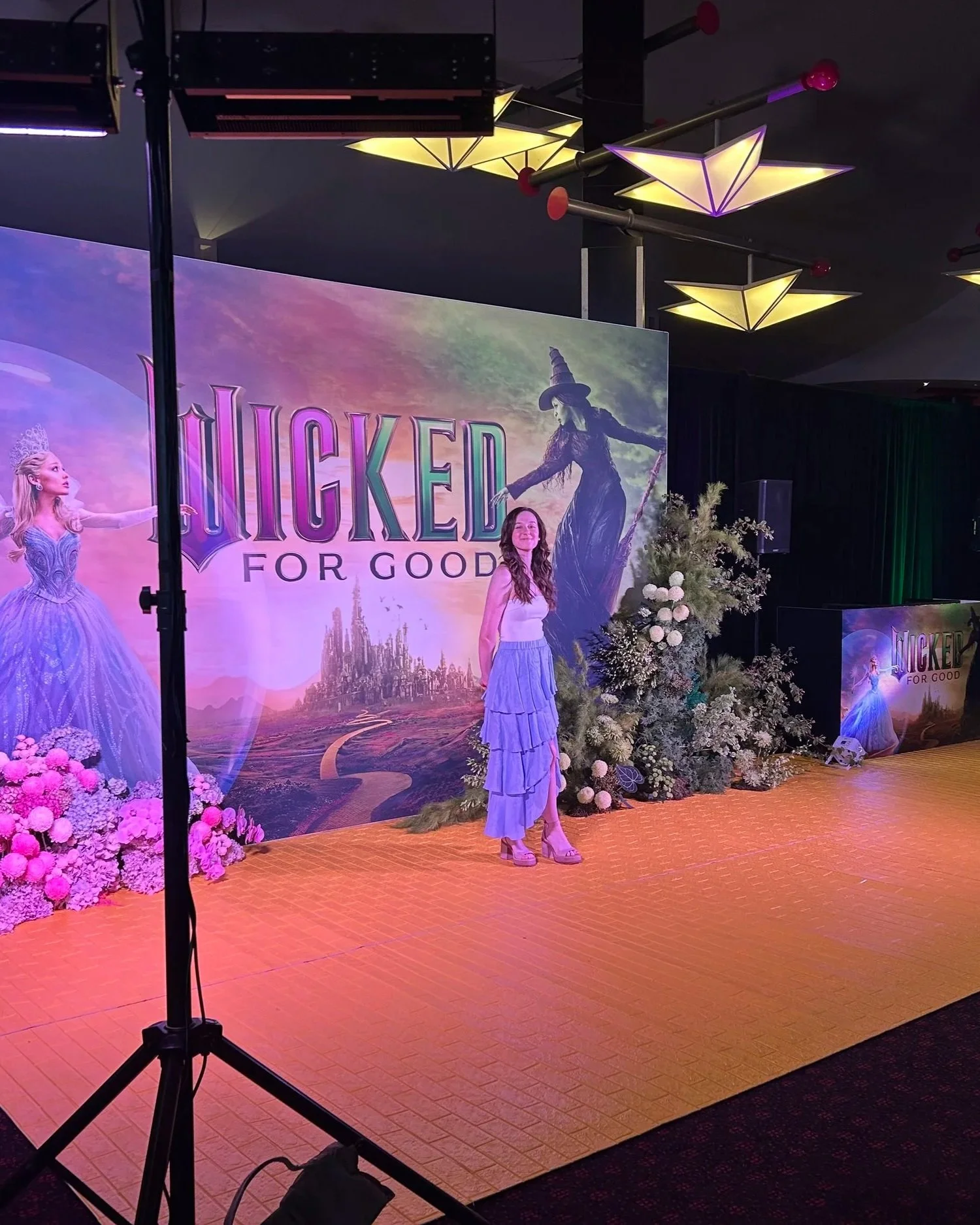 Abbie Sykes at the Wicked: For Good premiere, coordinating a guest list of over 400 and multiple vendors for our biggest premiere of the year.