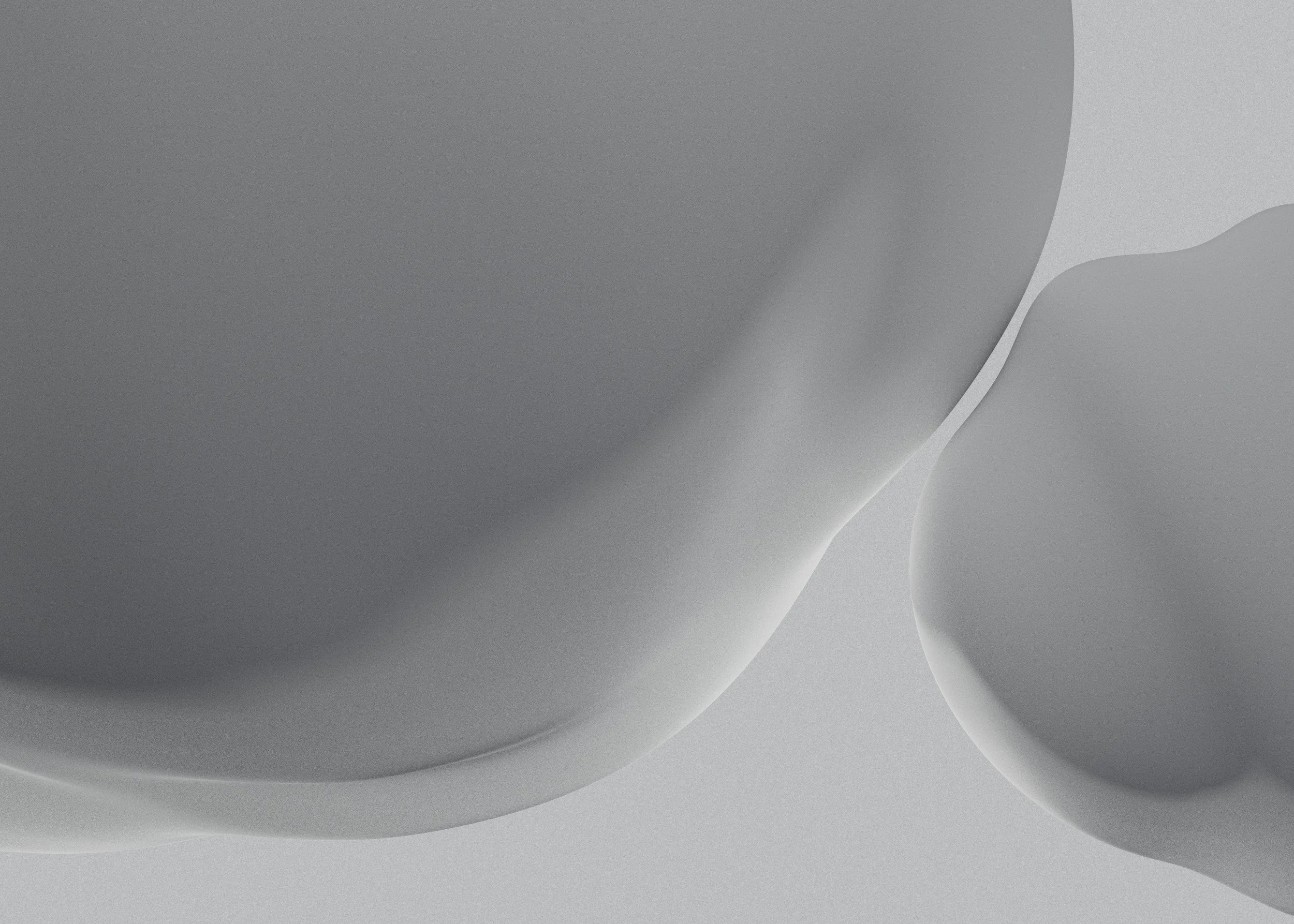 Close-up of smooth, rounded white and gray abstract shapes with soft shadows.