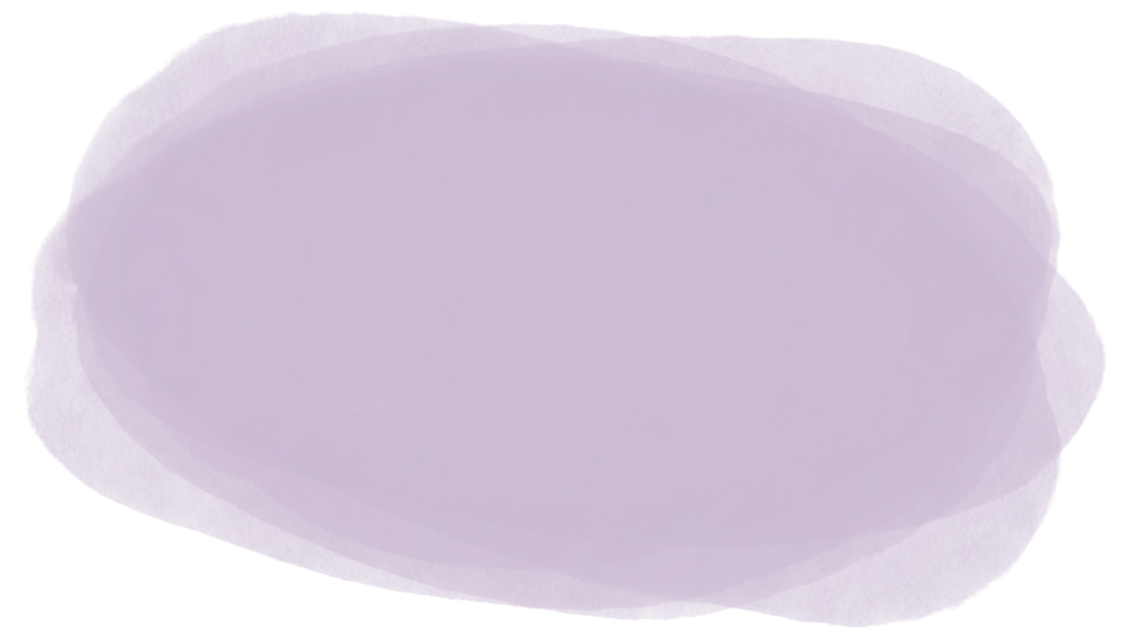 Light purple speech bubble with no text inside.