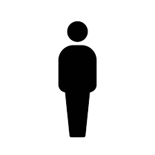 Silhouette of a person standing upright