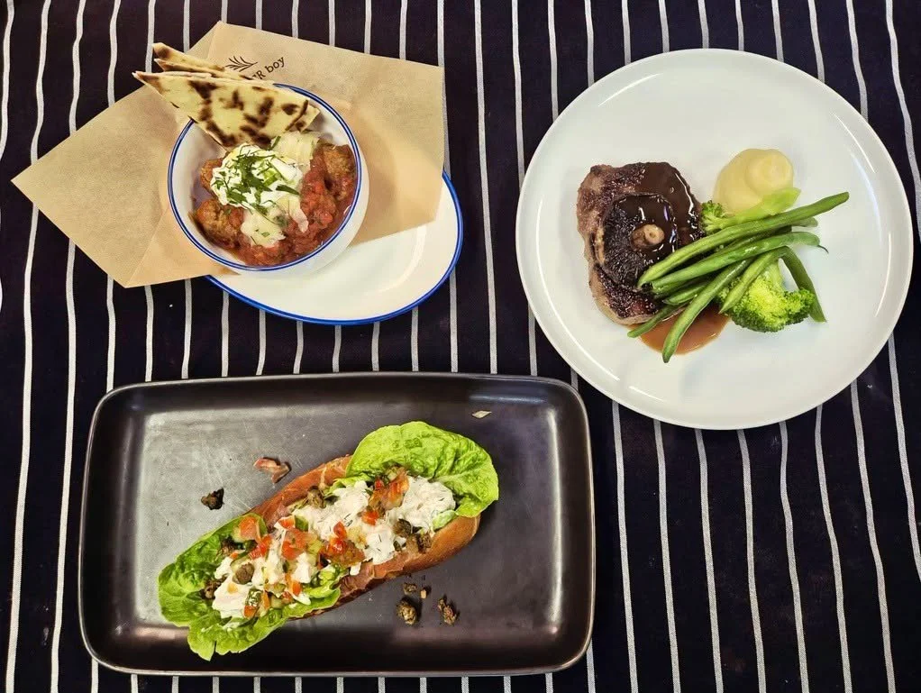 Three dishes at Soldier Boy Yeppoon RSL