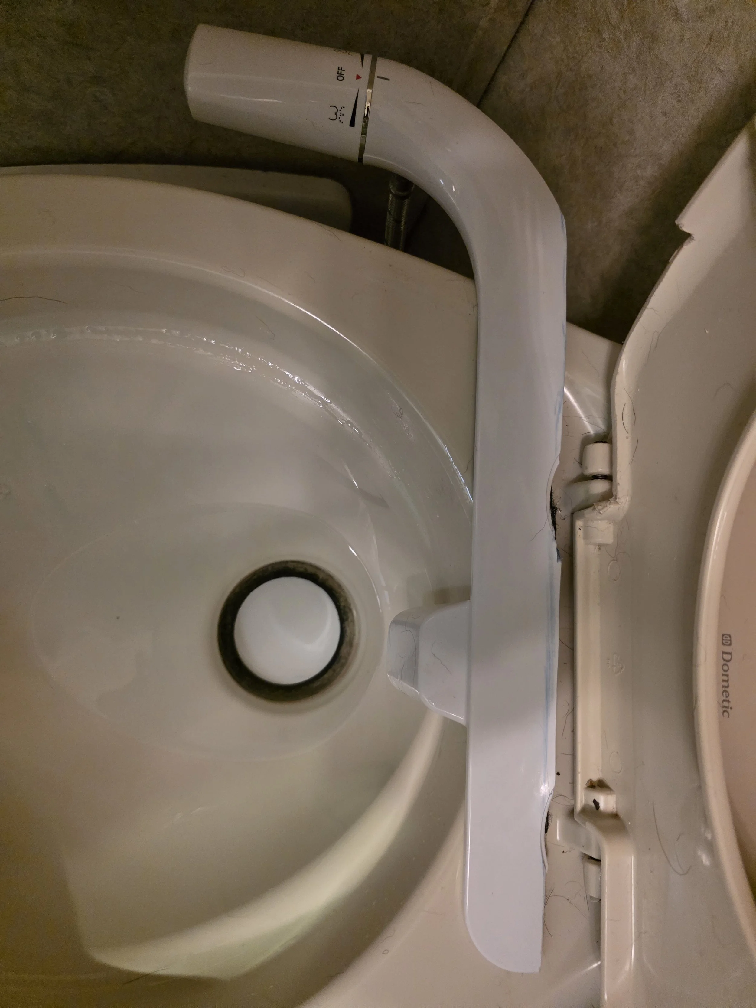 Gear/ Mod Review: SAMODRA Ultra-Slim Bidet on a Dometic 300 RV Toilet