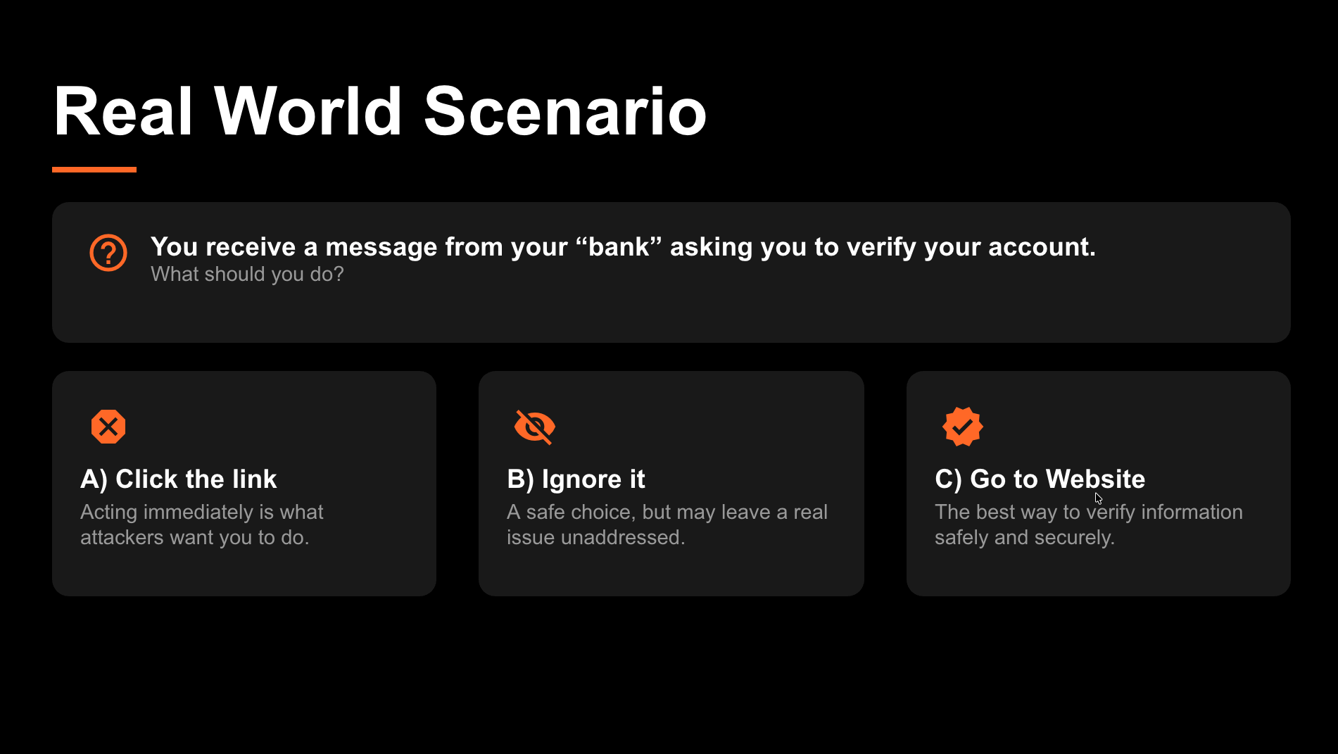 Real World Scenario Activity