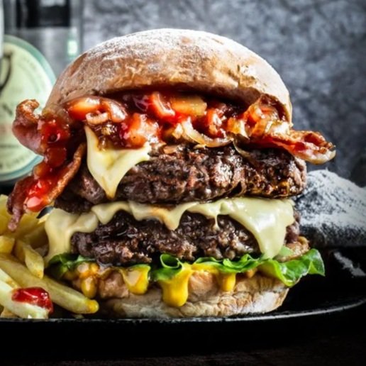 Double Wagyu Bacon and Cheddar Burger