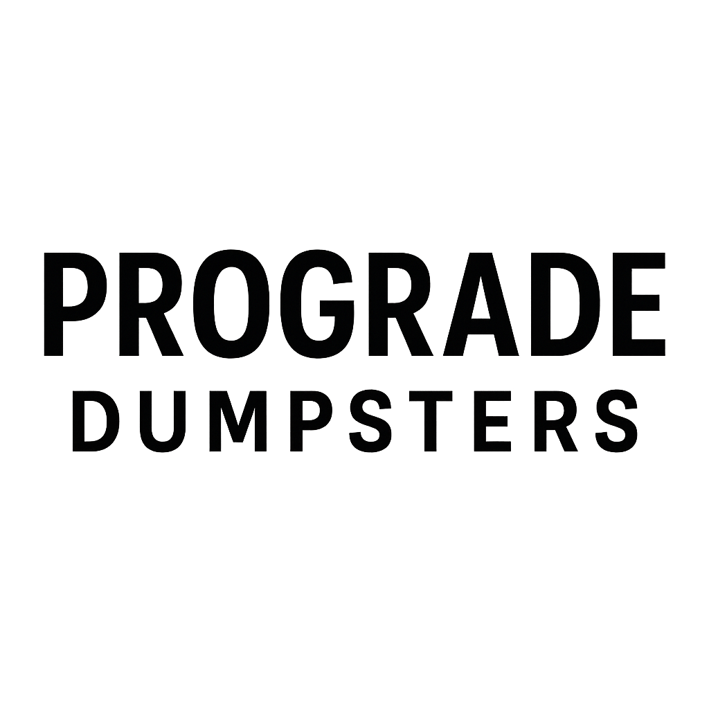 ProGrade Dumpsters business logo text image as a secondary business logo