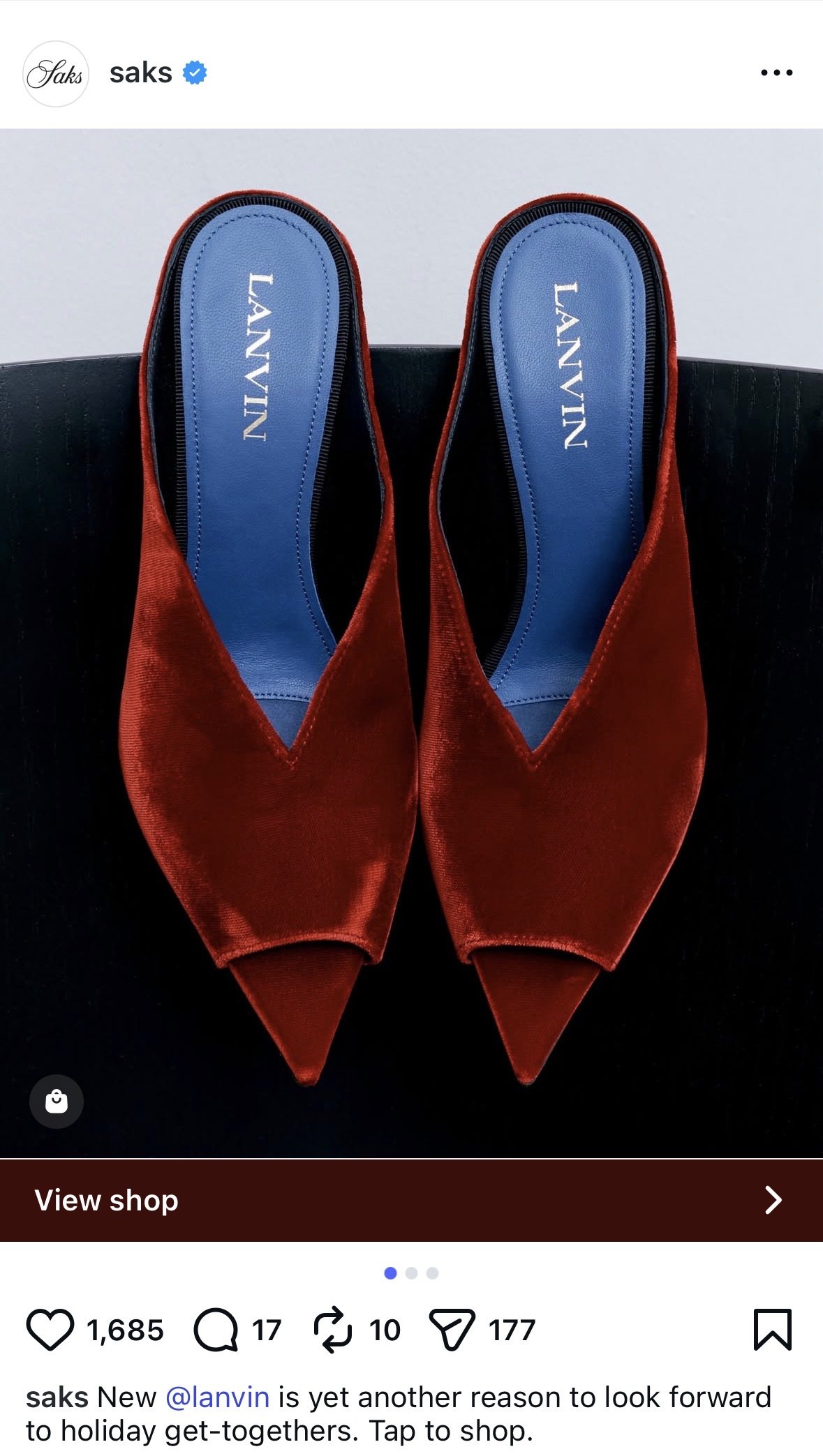 Saks Instagram Feature Fall 2025