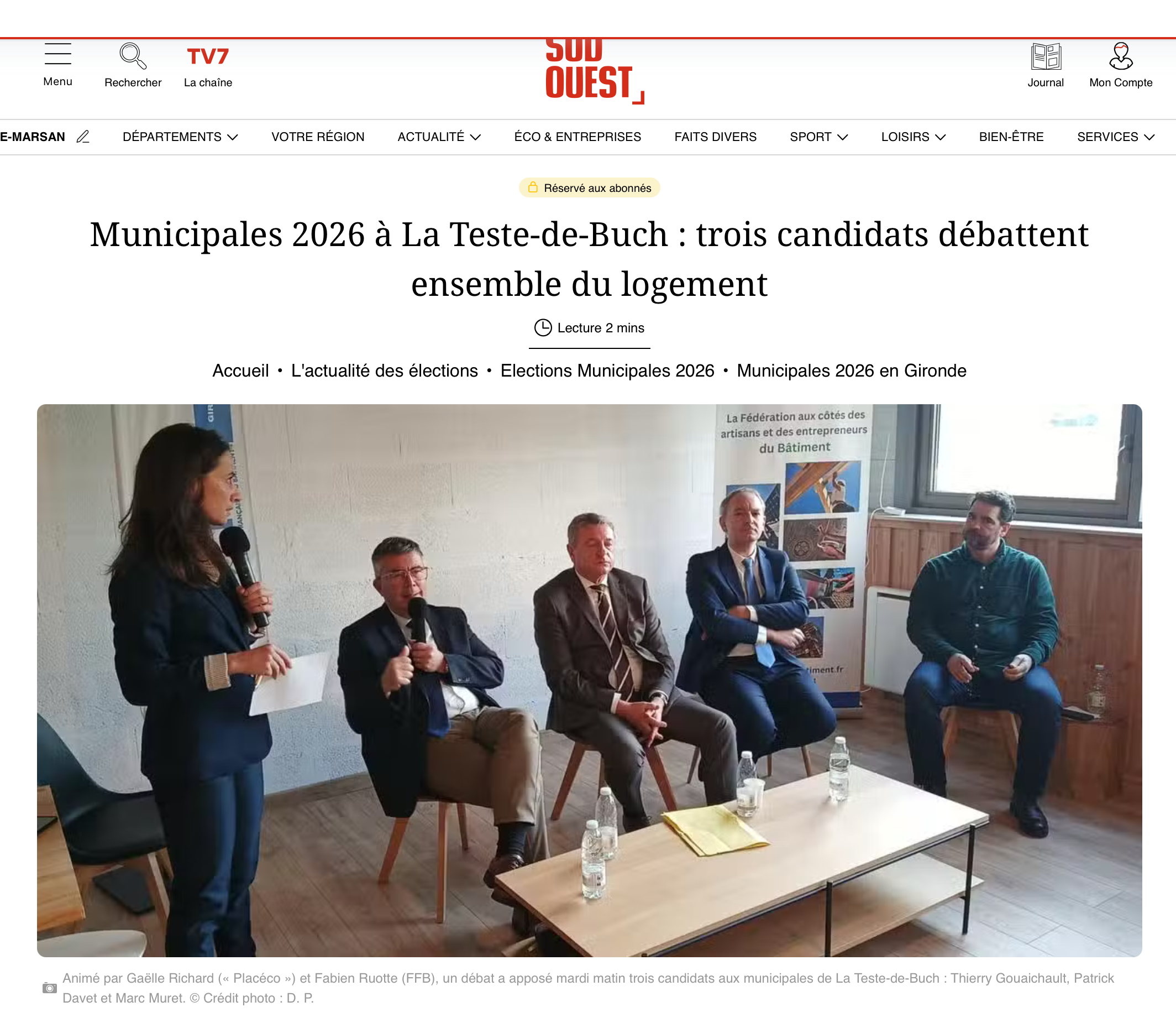 Logement à La Teste-de-Buch : Thierry Gouaichault défend un urbanisme raisonné face à la bétonisation