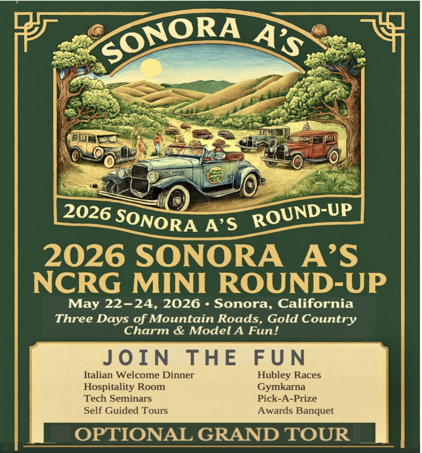 Sonora A's 2026 NCRG Mini Round Up (Price per person, Click to select quantity, then Add to Cart )