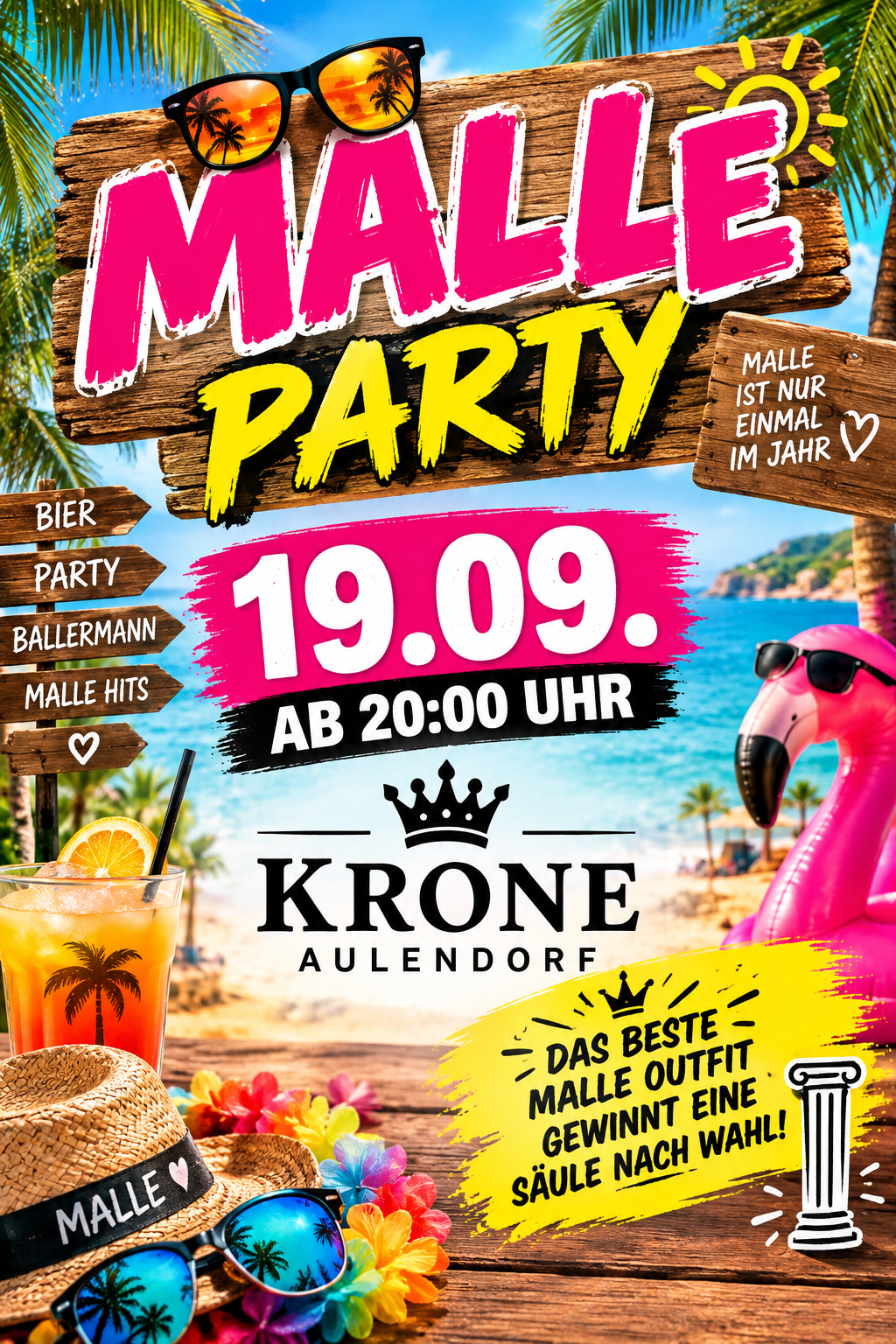 Malle Party am 19.09.26 ab 20:00