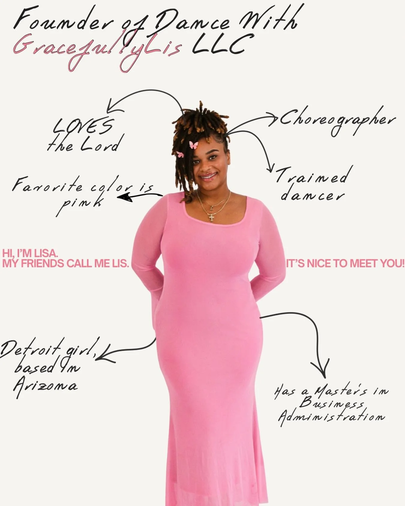 The face behind the brand. 
Fun fact: My real name is Lisa. ✨