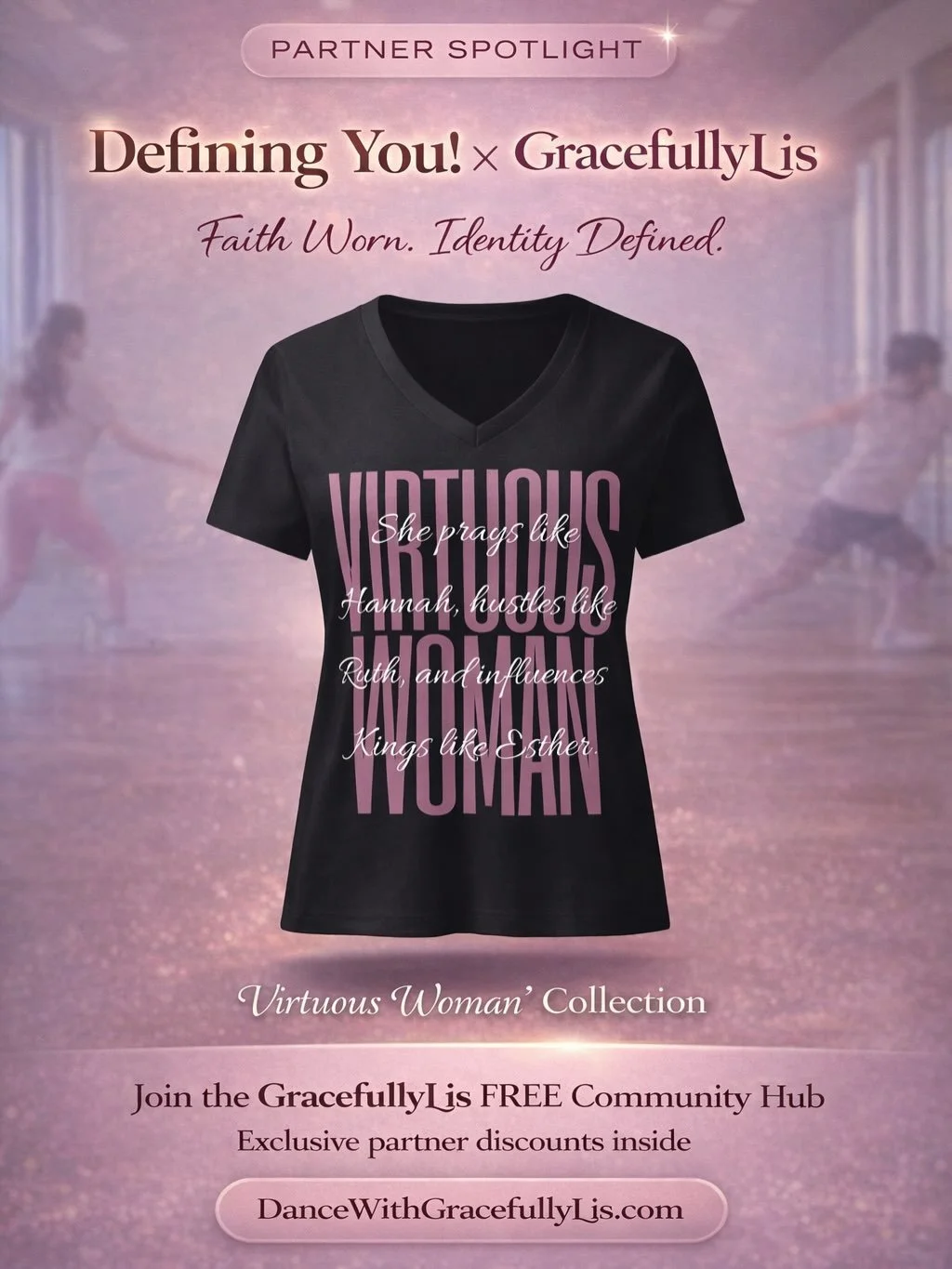 So blessed to announce one of our premium community partners✨ Join our FREE community hub to access a special discount code with Defining You!

Defining You, LLC is a faith-driven lifestyle brand that merges style, identity, and purpose. Their missio