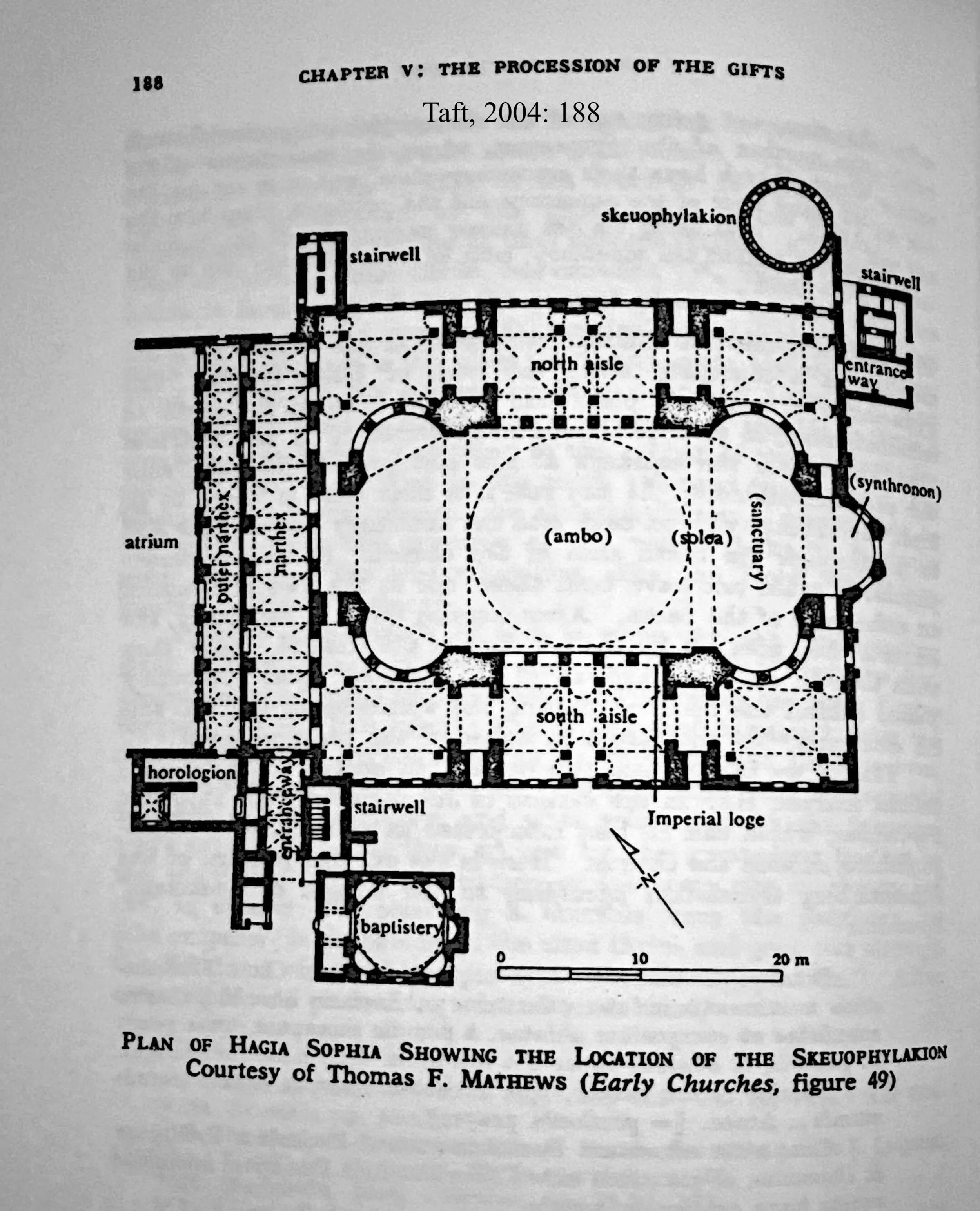 Hagia Sophia ground plan by Robert F. Taft.2004