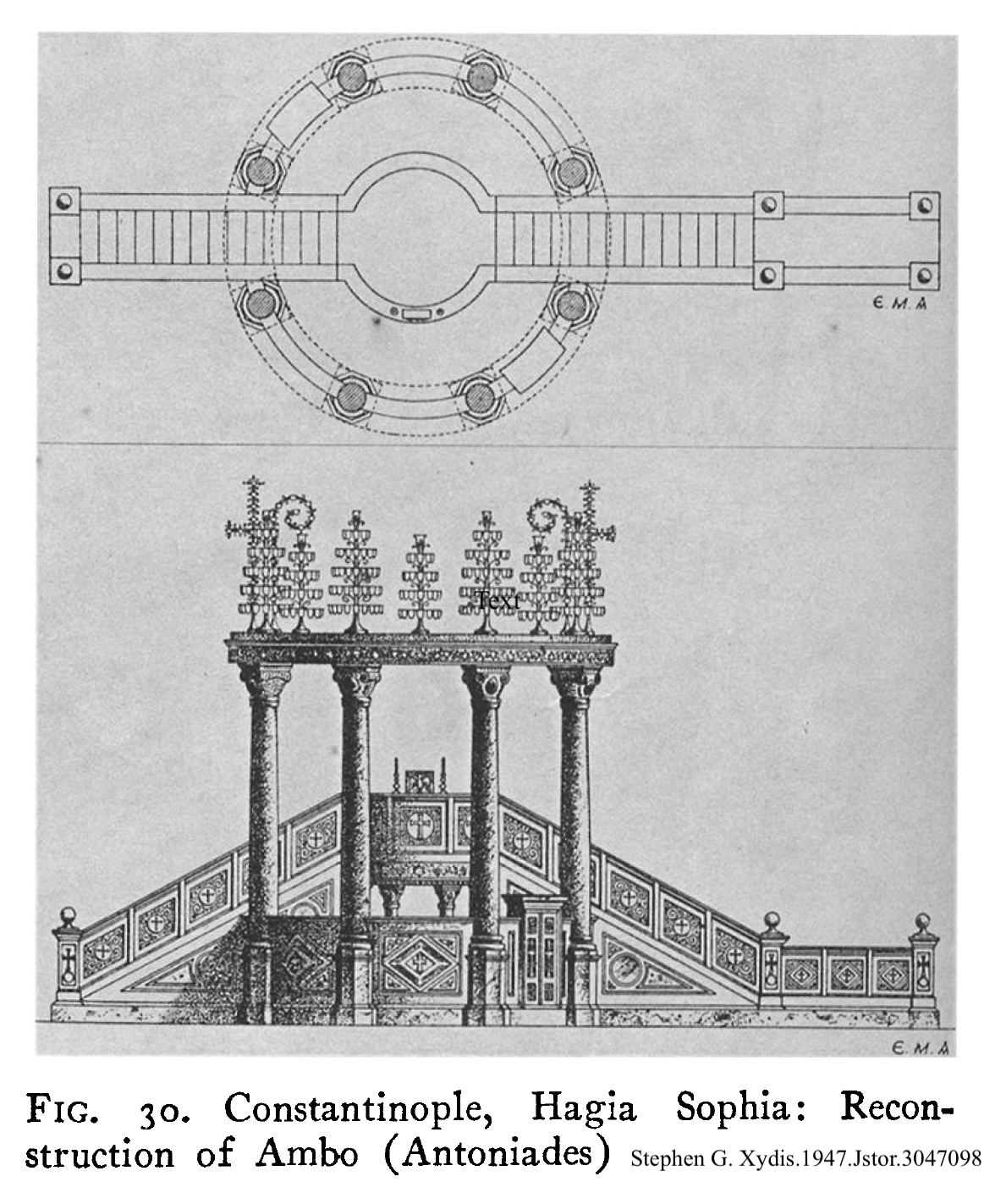 Hagia Sophia Ambo by Stephen G. Xydis.1947