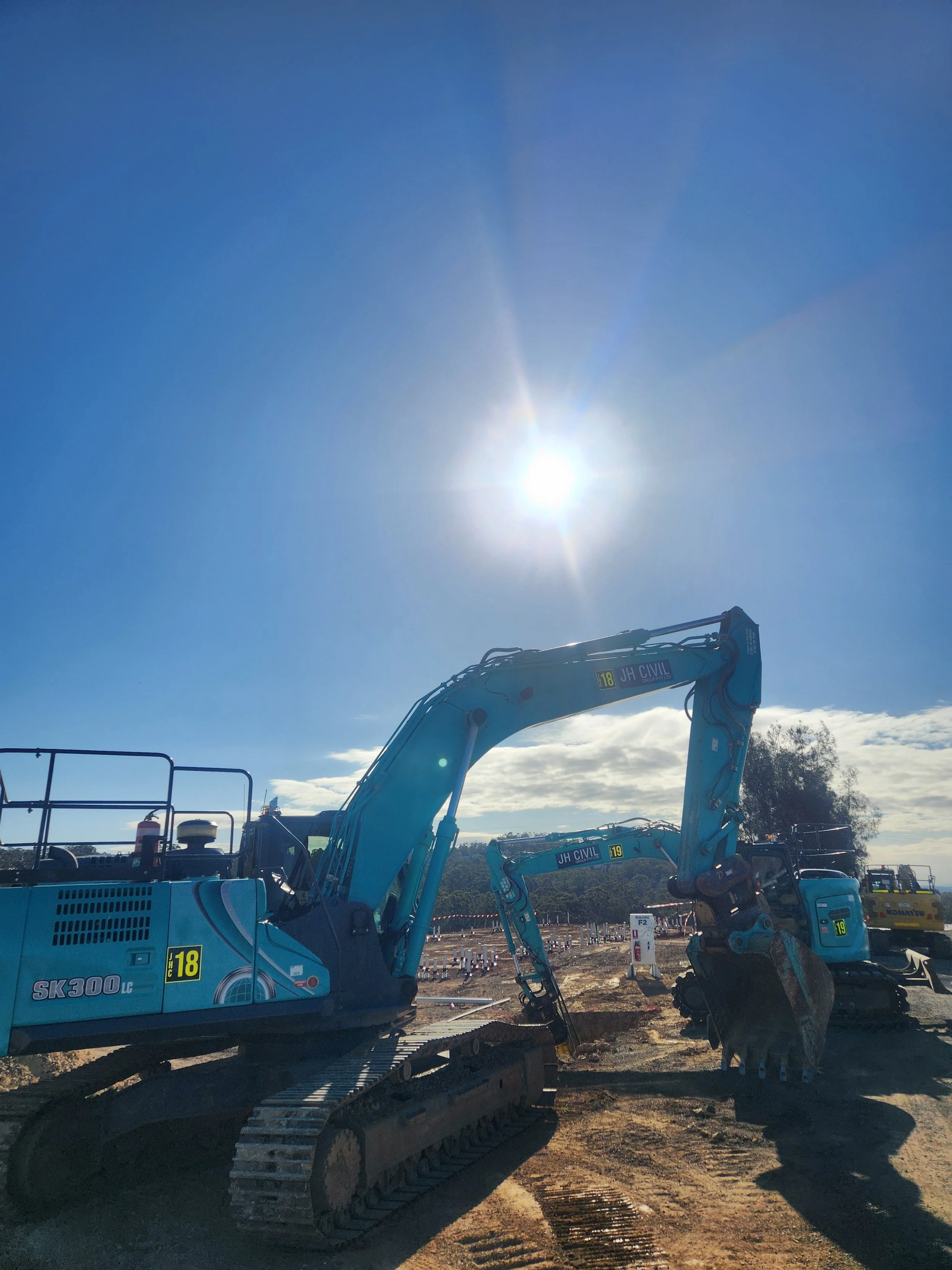 Excavator in Hunter Valley