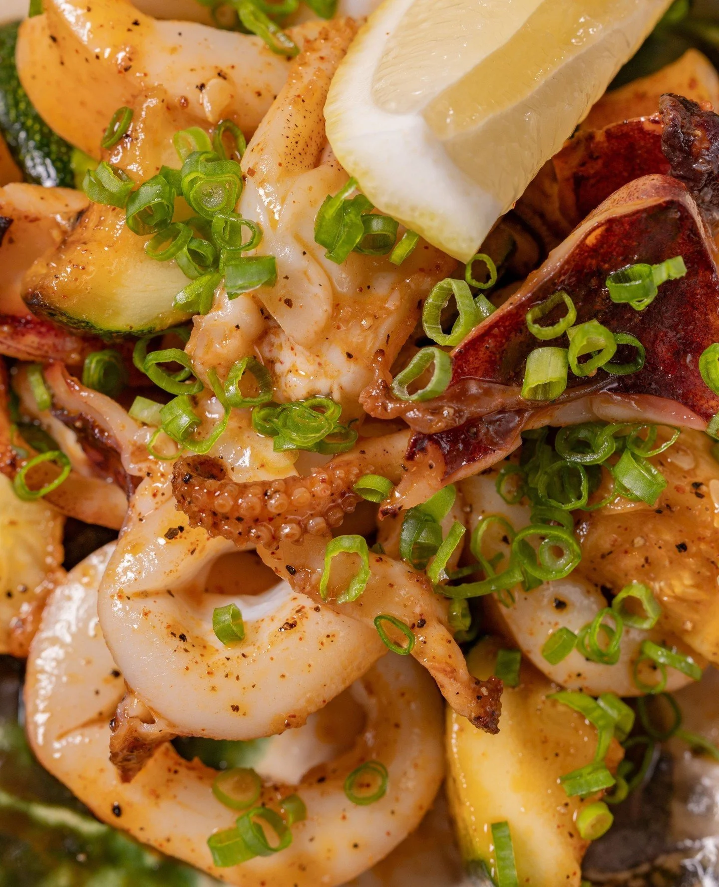 Grilled Ko-Ika.⁠
⁠
Charred gently, layered with umami, and tossed with some olive oil to balance out the dish.⁠