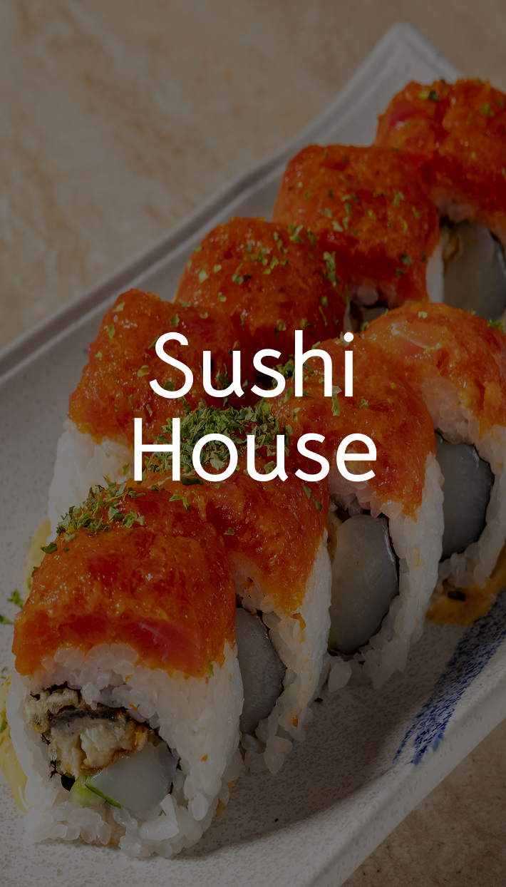 Modern Sushi House rolls at KŌKULABO topped with spicy tuna, representing a playful take on Japanese favorites.