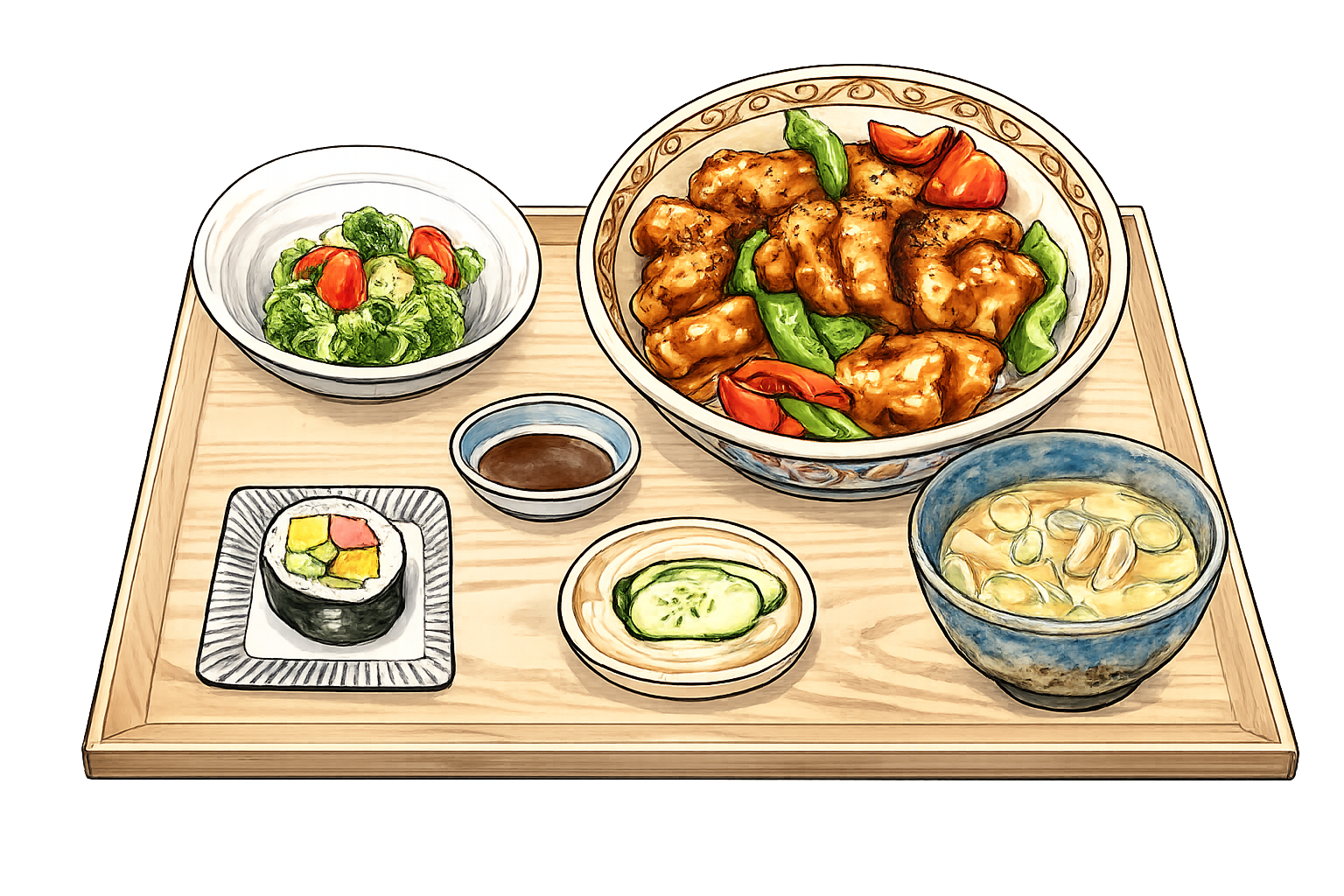 Tori Amazu Don (Stir fried chicken with Amazu sauce)