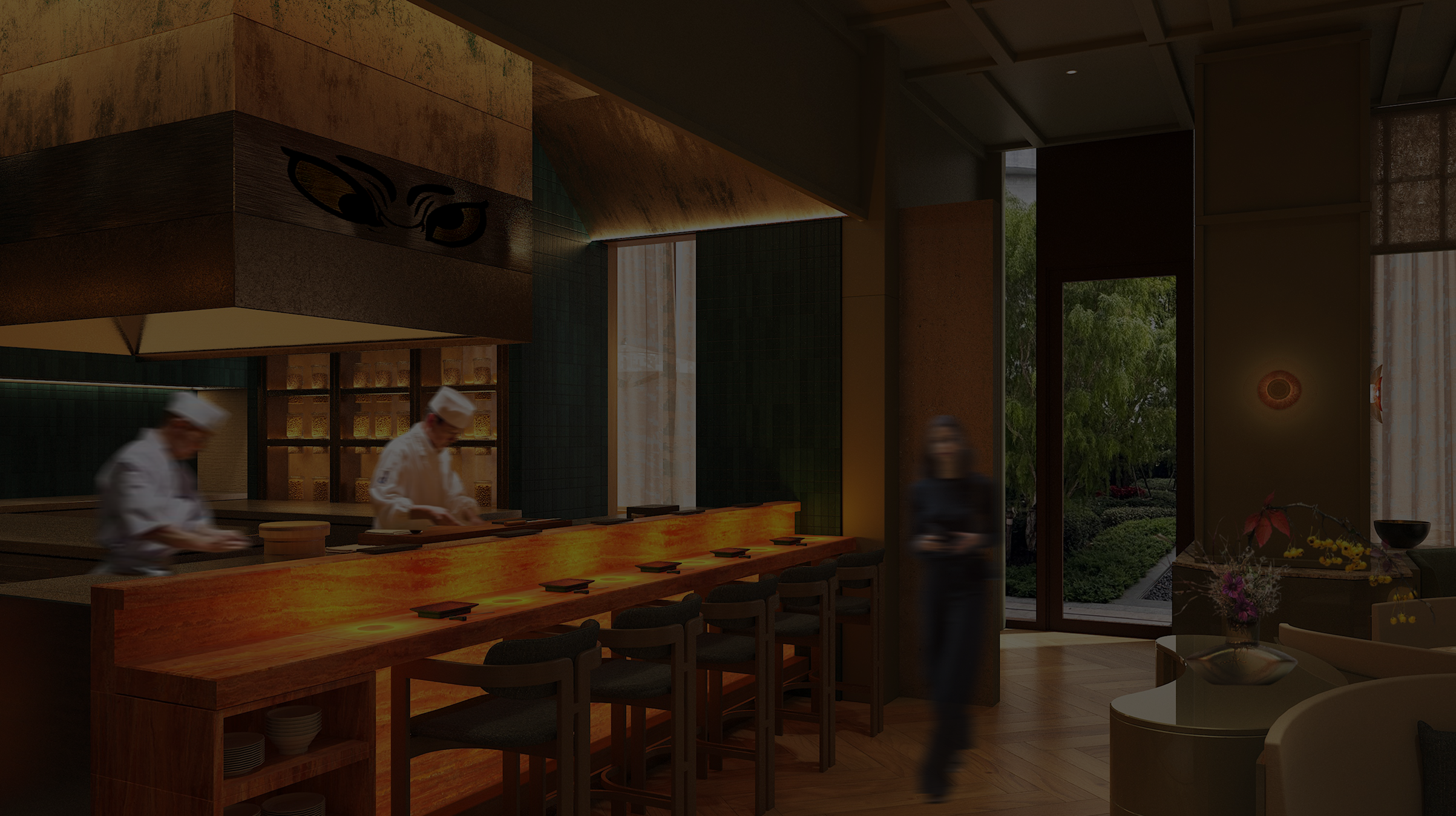 Privat events at KOKULABO, An intimate, modern Japanese dining space with a warm atmosphere, chef's counter, and premium catering for celebrations.